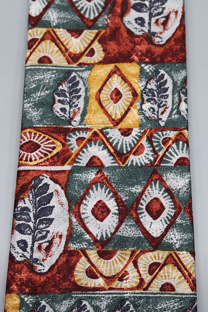 Other Vintage ALPI Silk Tie with Geometric Tribal Pattern Size ONE SIZE - 6 Thumbnail