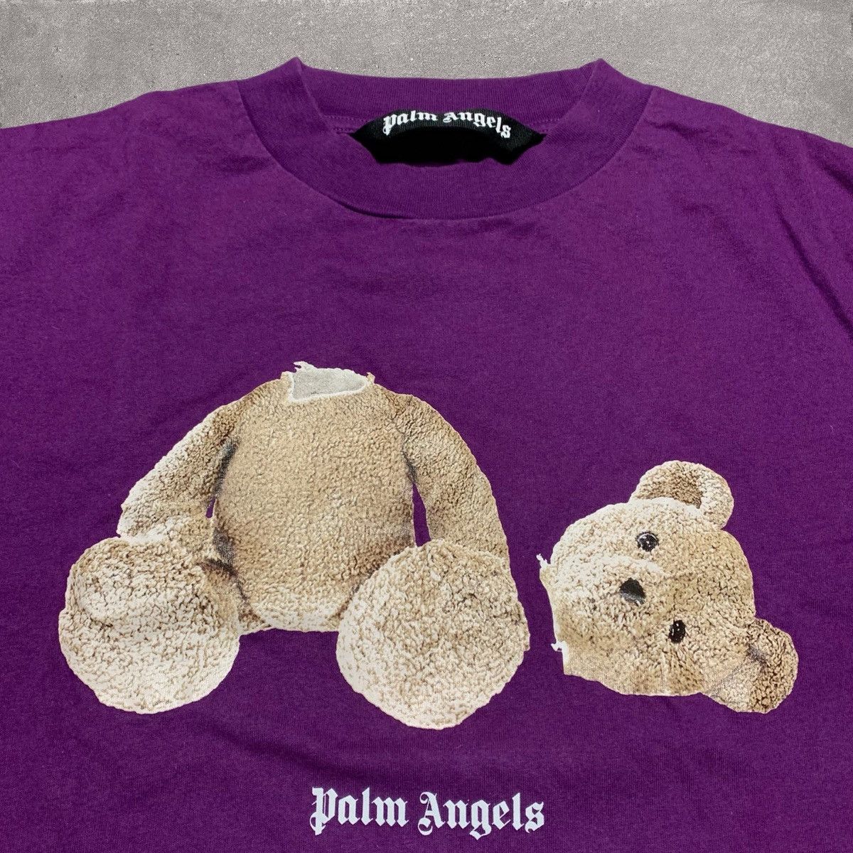 Palm Angels Palm Angels Large Classic Bear Purple Tee Size US L / EU 52-54 / 3 - 3 Thumbnail