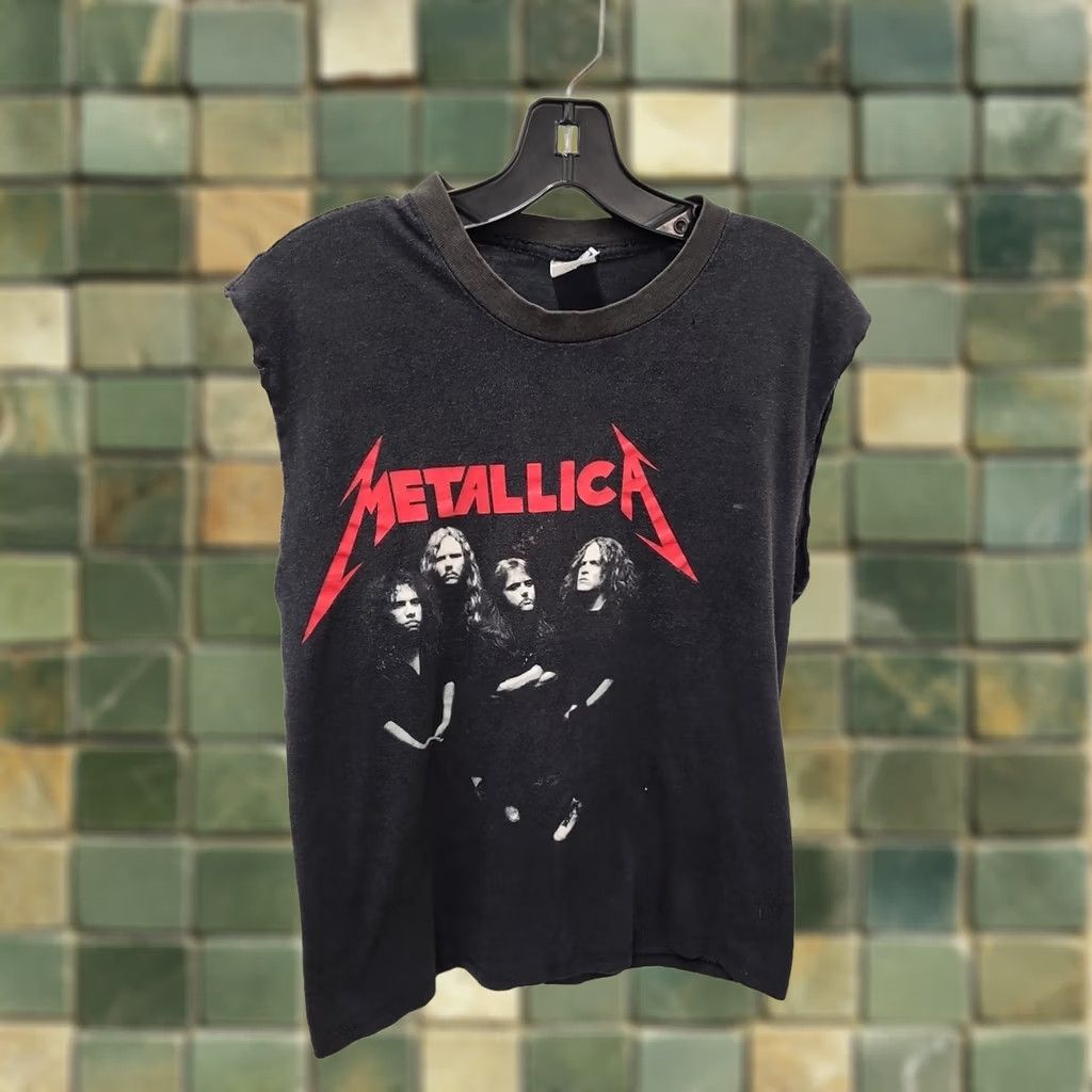 Vintage VINTAGE Metallica And Justice For All shirt Metallica Shirt L Black Mens Band 1980s 90s / 80s 80s Vintage Short Sleeve Size US L / EU 52-54 / 3 - 1 Thumbnail