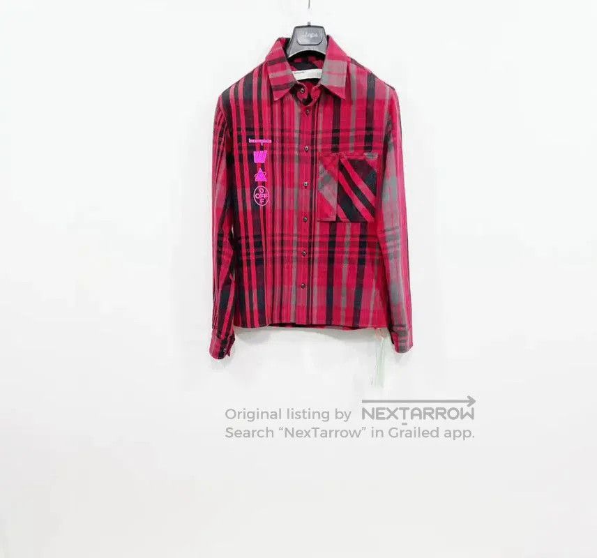 Off-White Off-White Red Plaid Men's Jacket . Size US S / EU 44-46 / 1 - 1 Thumbnail
