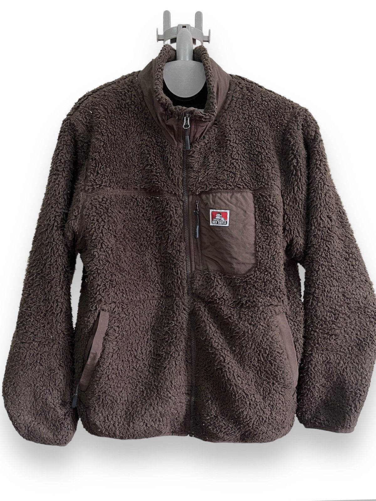 image of Ben Davis Vintage Ben Davies Fleece Sweatshirt in Brown, Men's (Size Large)