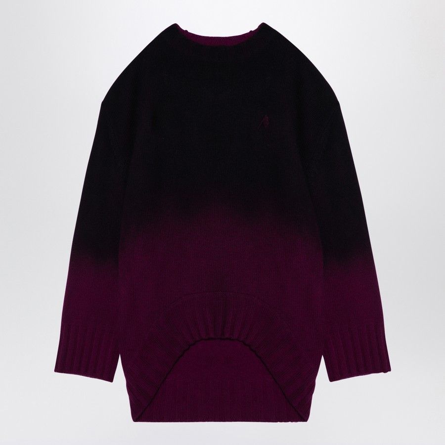o1d2blof1024 Oversized Jumper In Black & Purple