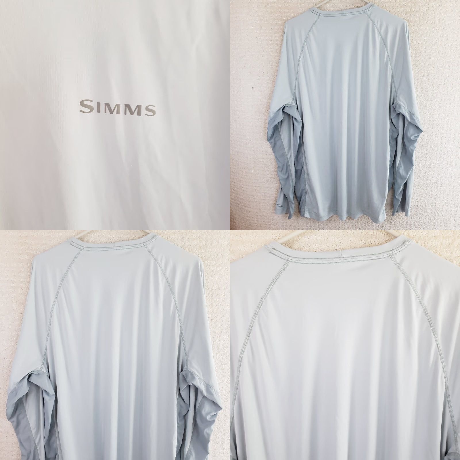 Vintage Simms Shirt Mens Large L Long Sleeve SolarFlex UPF50+ Performance Fishing Blue Shirt Size US L / EU 52-54 / 3 - 8 Thumbnail