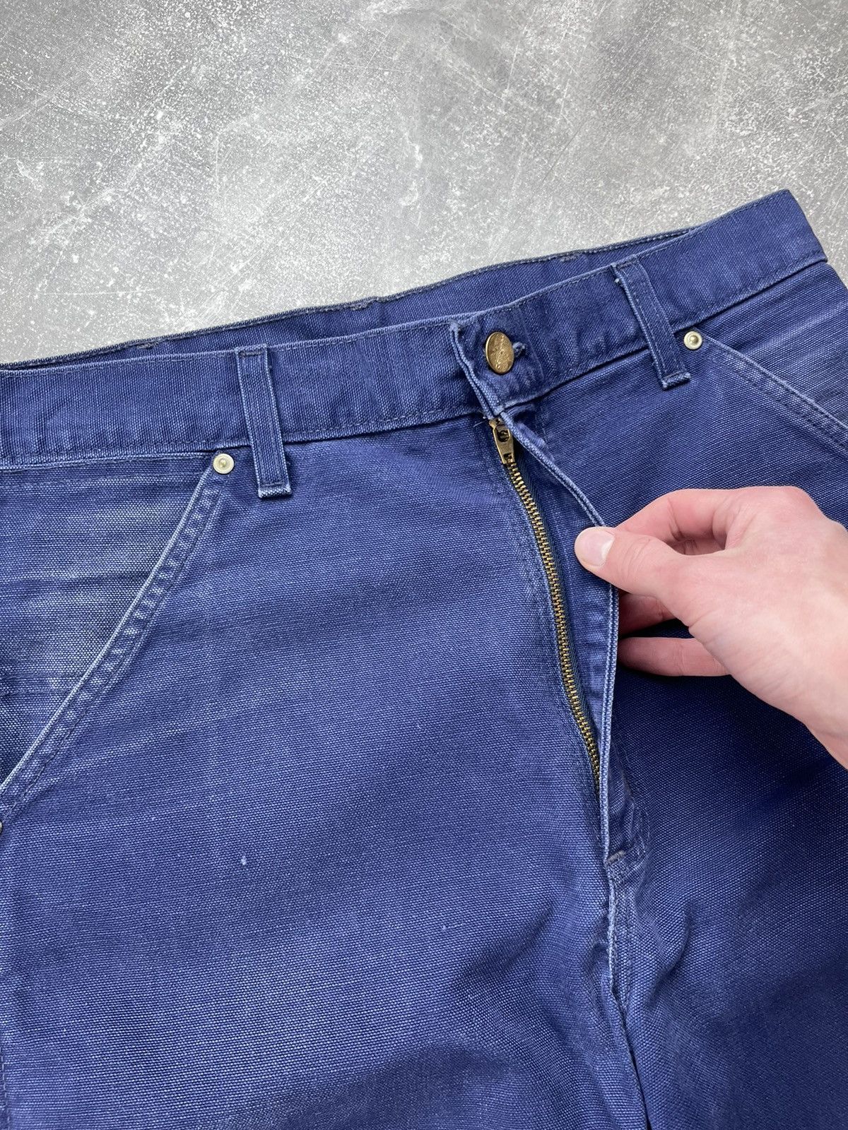 Carhartt × Vintage Vintage Carhart United Garment Carpenter Work Denim Jeans Size US 31 - 9 Thumbnail