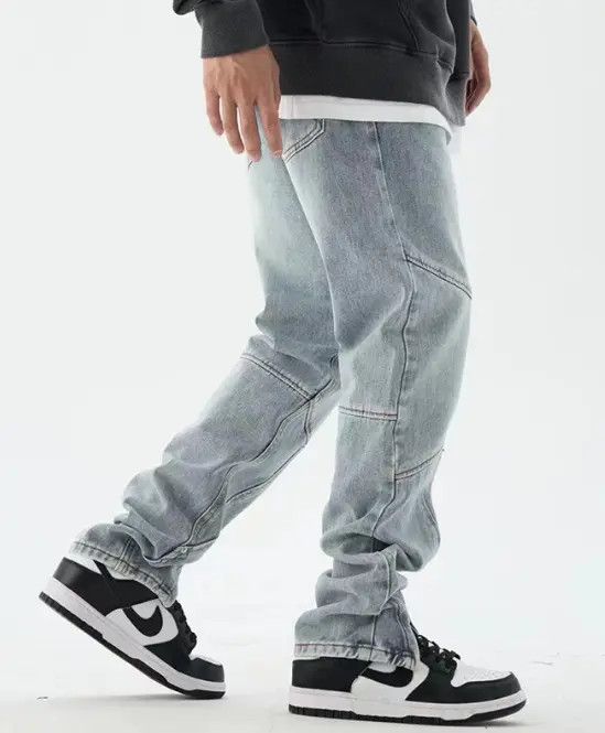 Japanese Brand Nao American street zipper stitching washed distressed jeans Size US 32 / EU 48 - 4 Thumbnail
