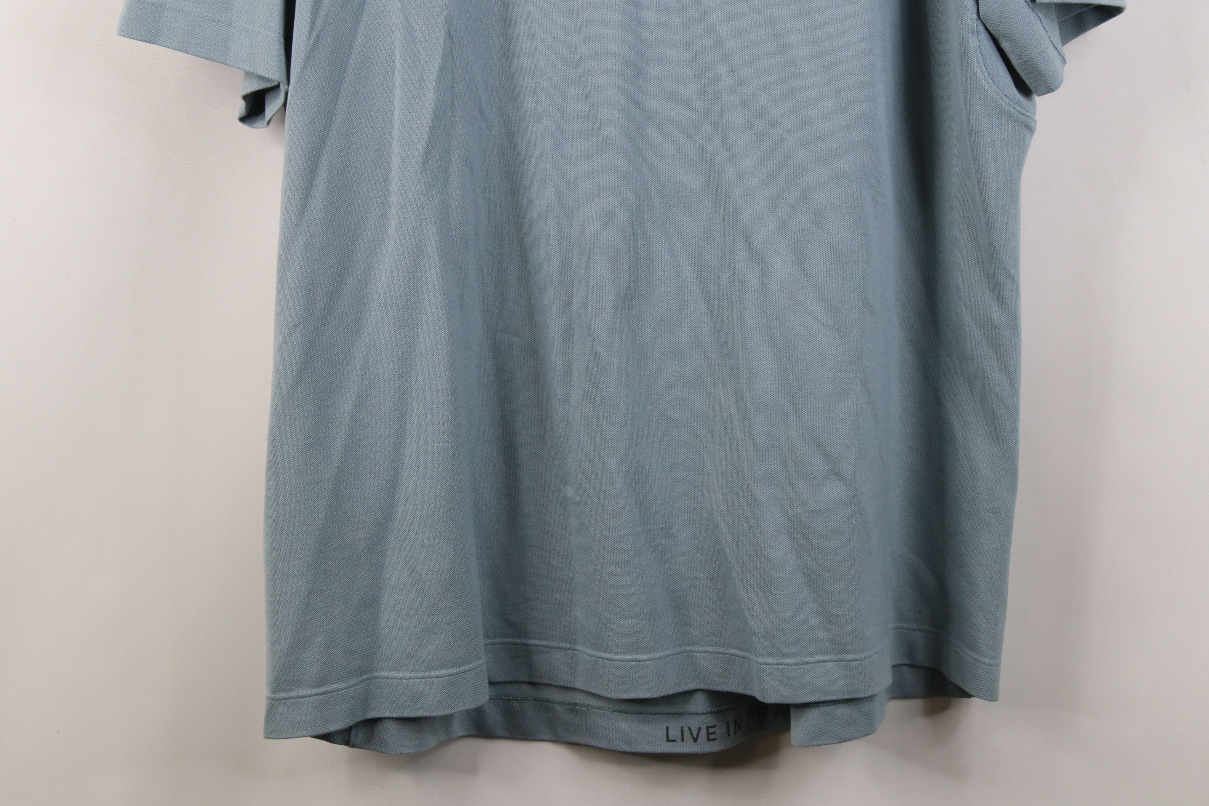 Lululemon Lululemon Short Sleeve Collared Golf Polo Shirt Blue Size US XXL / EU 58 / 5 - 3 Thumbnail