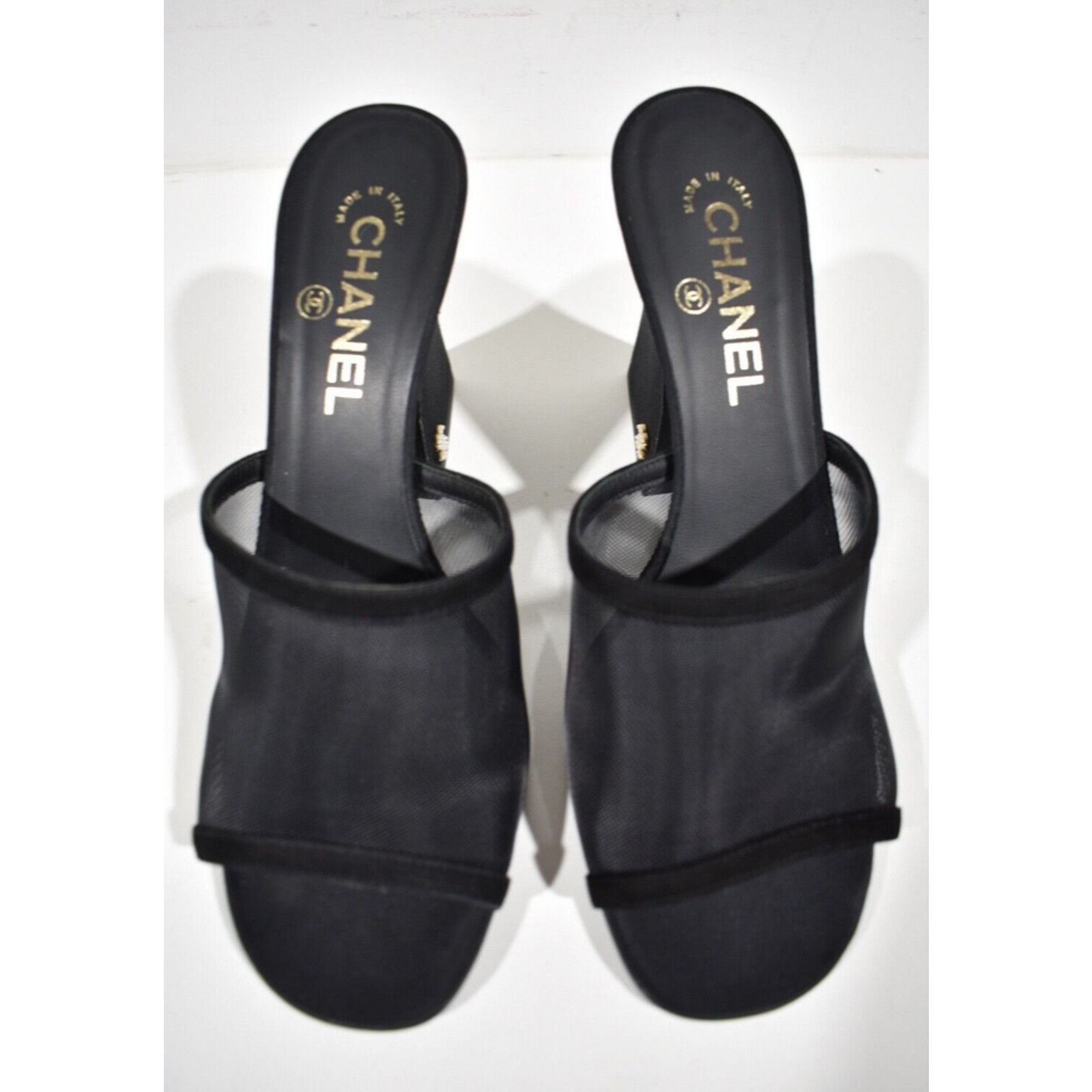 Chanel 22A Pearl CC Logo Block Heel Backless Mule Sandal Pump 40.5 Size US 10.5 / IT 40.5 - 6 Thumbnail