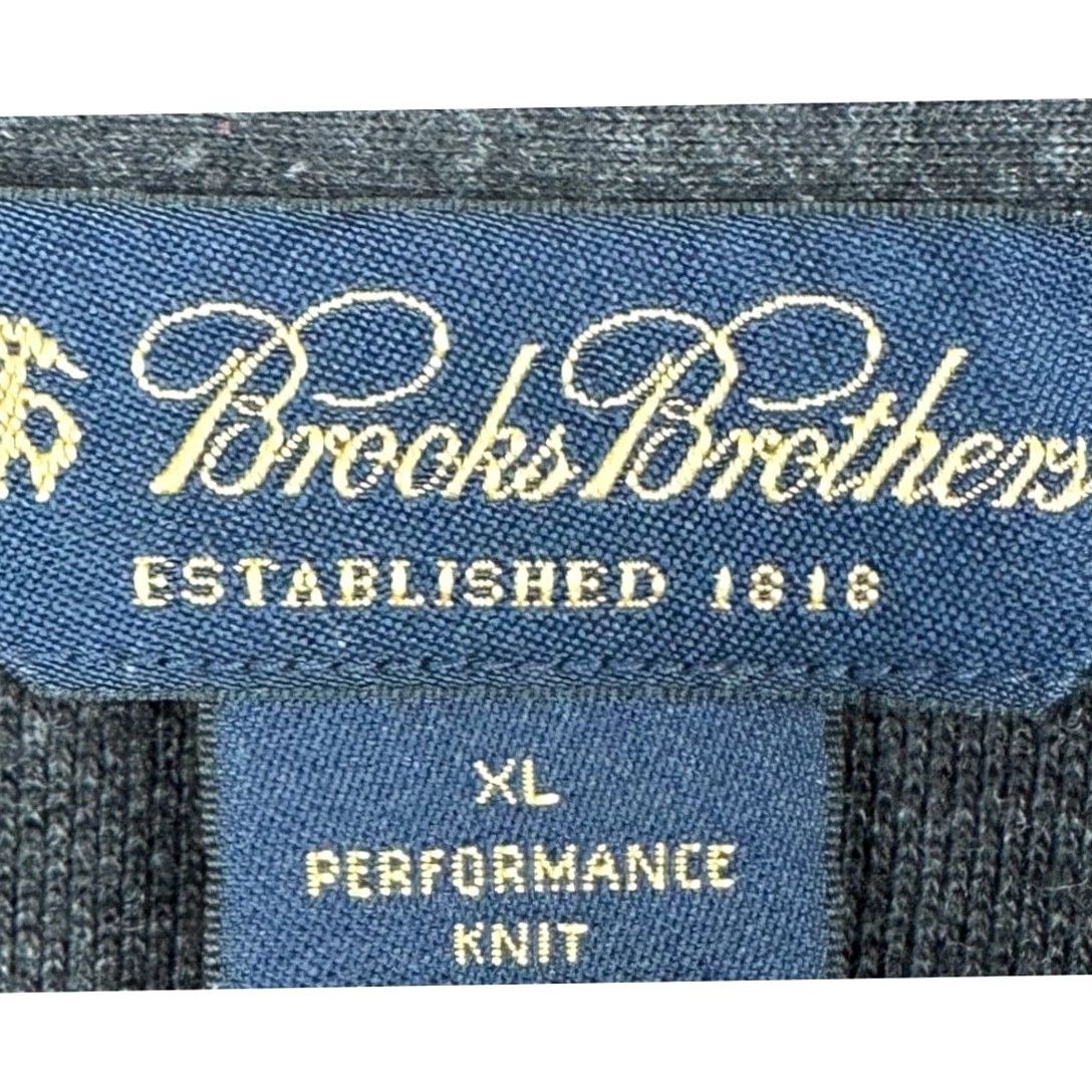 Brooks Brothers Brooks Brothers Sweatshirt Polo Mens XL Pullover Knit 100% Cotton Dark Gray Logo Performance Breathable Size US XL / EU 56 / 4 - 4 Thumbnail