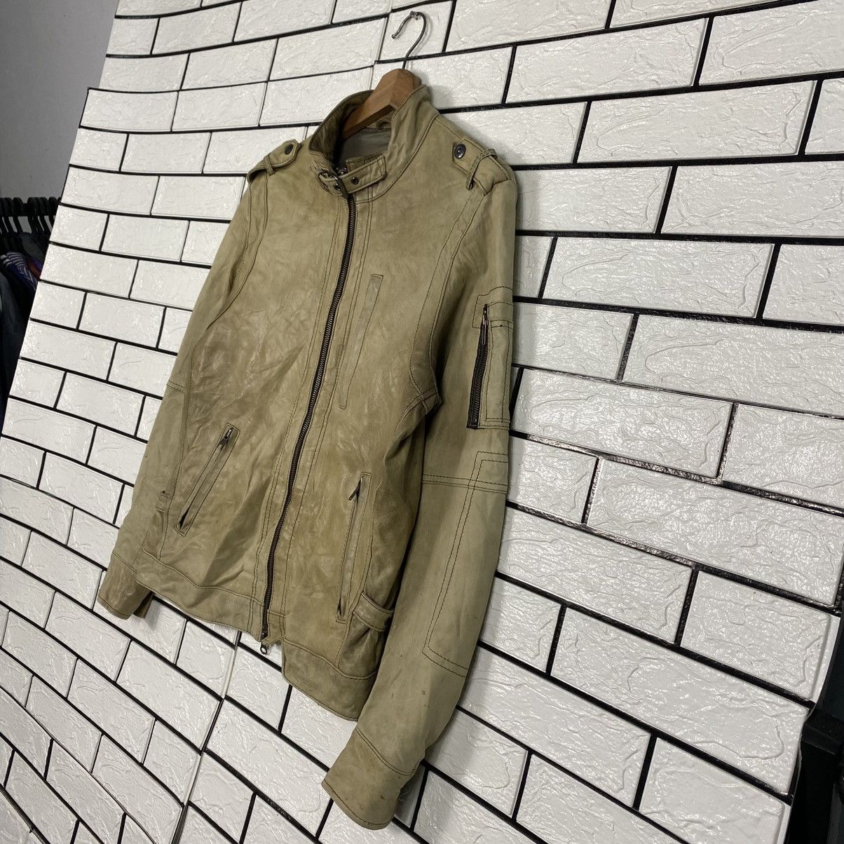 Japanese Brand 📌Vintage Cafe Racer Leather Jacket GGPX Issey Miyake Size US M / EU 48-50 / 2 - 3 Thumbnail