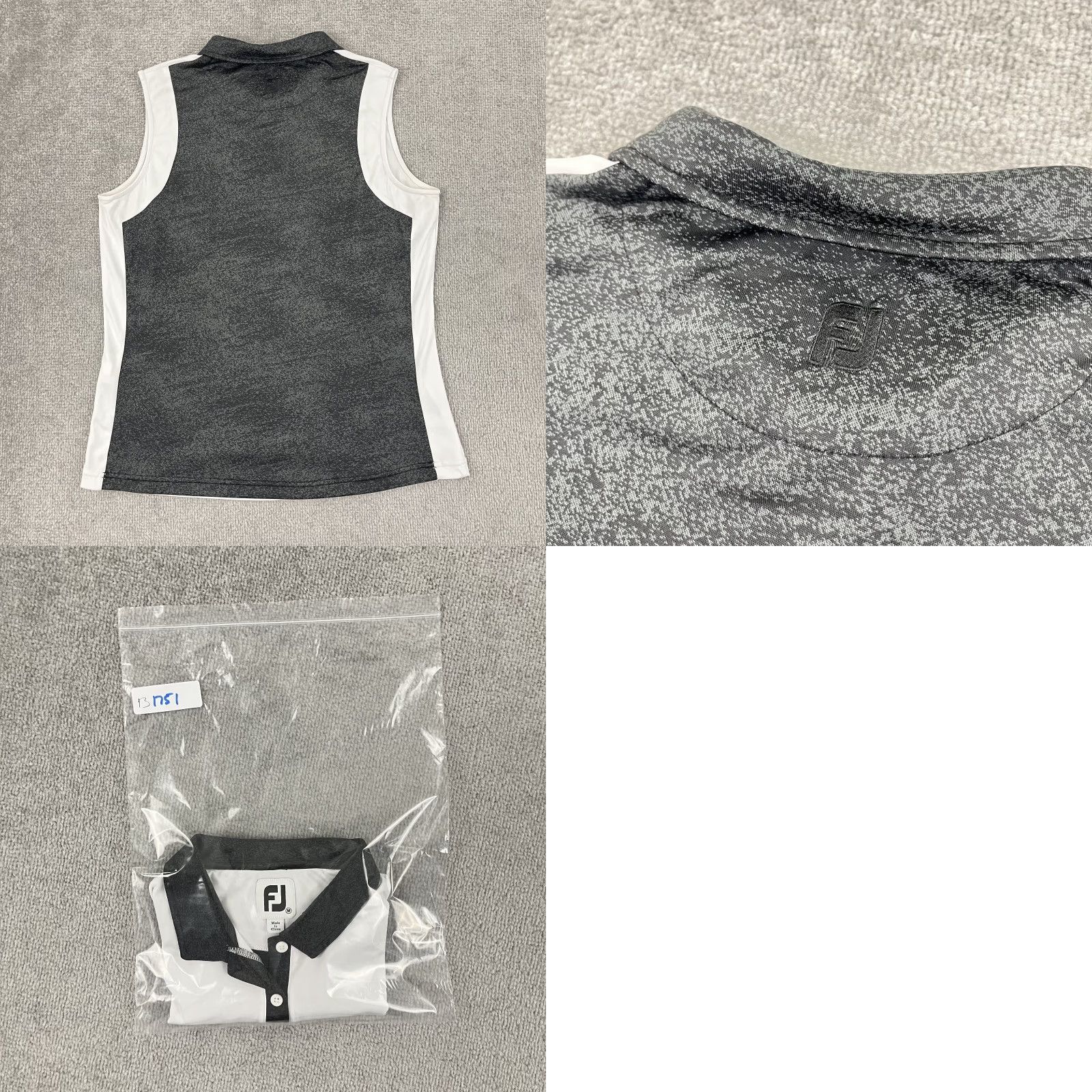 Footjoy FootJoy Polo Shirt Womens M White Sleeveless Tank Kings Creek CC Crown Gray Size M / US 6-8 / IT 42-44 - 8 Thumbnail