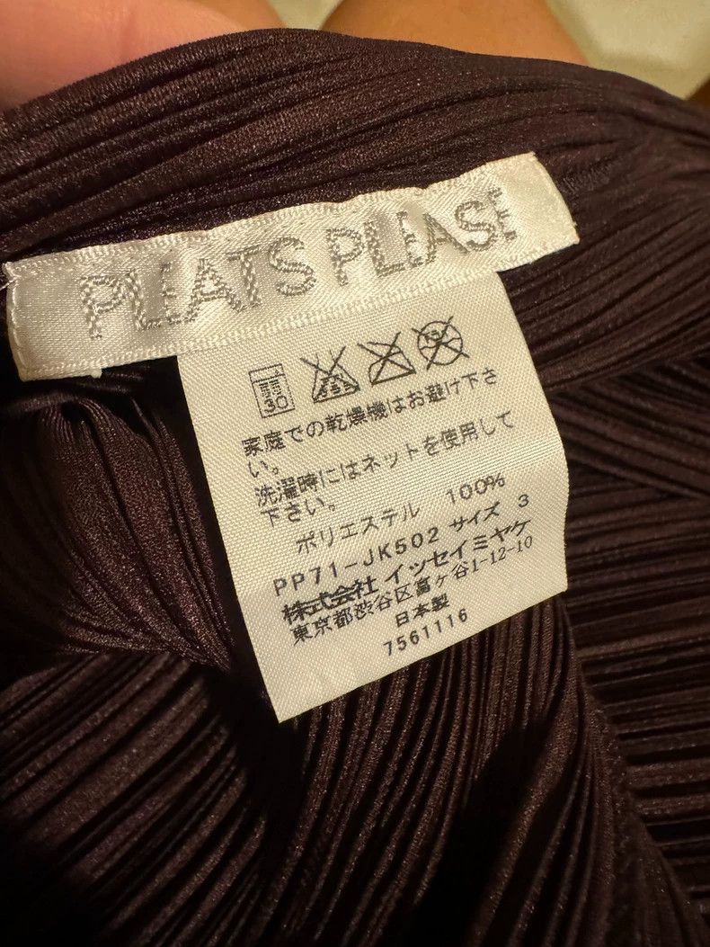 Issey Miyake Issey Miyake size:3 Brown pleated long-sleeved top Size XS / US 0-2 / IT 36-38 - 7 Thumbnail