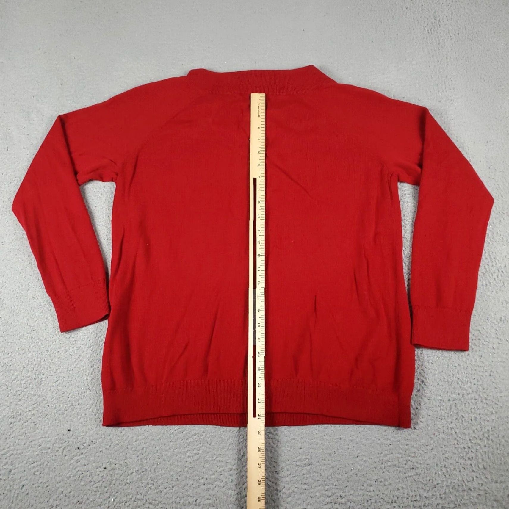 Ralph Lauren Ralph Lauren Women's Sweater Pullover 2X Red Casual Knit Zip Pockets Fall Winter Size XXL / US 16-18 / IT 52-54 - 6 Thumbnail