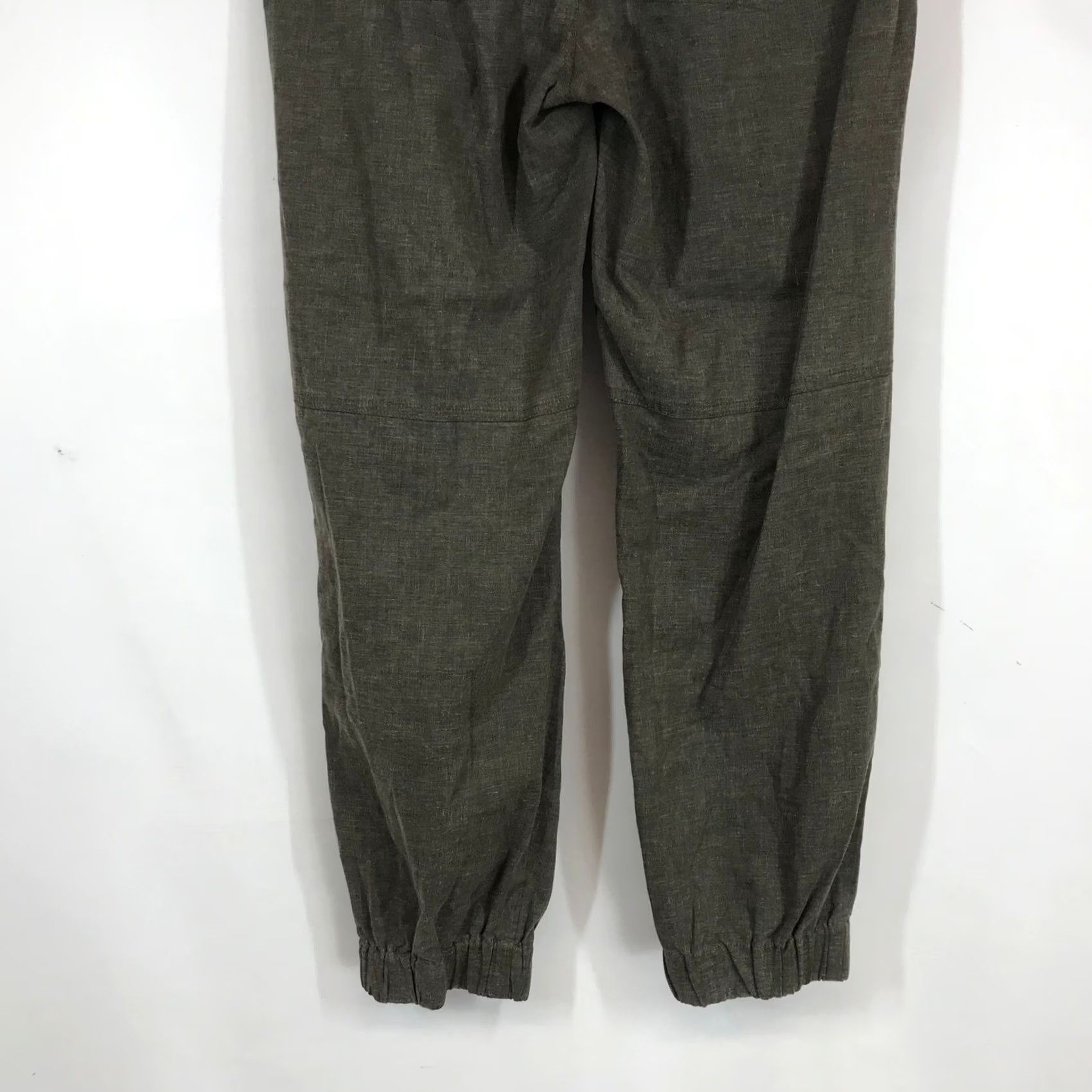 Prana prAna Mantra Jogger Pants Hemp Blend Elastic Waist Olive Green Womens Small Size 28" / US 6 / IT 42 - 6 Thumbnail