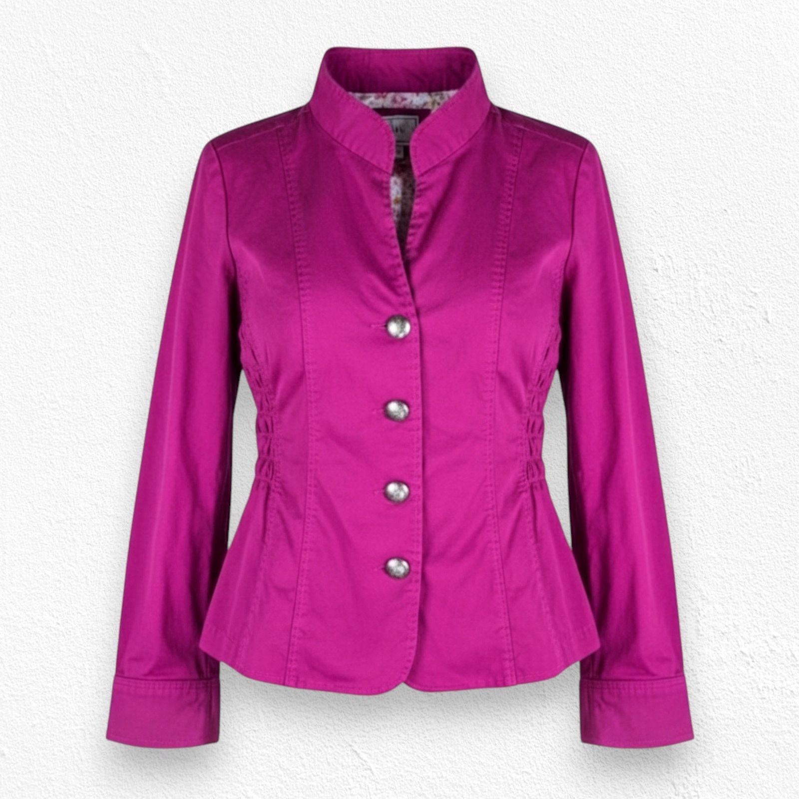 Vintage Vintage Magenta Pink Mandarin Collar Jacket Size Medium Size M / US 6-8 / IT 42-44 - 1 Thumbnail