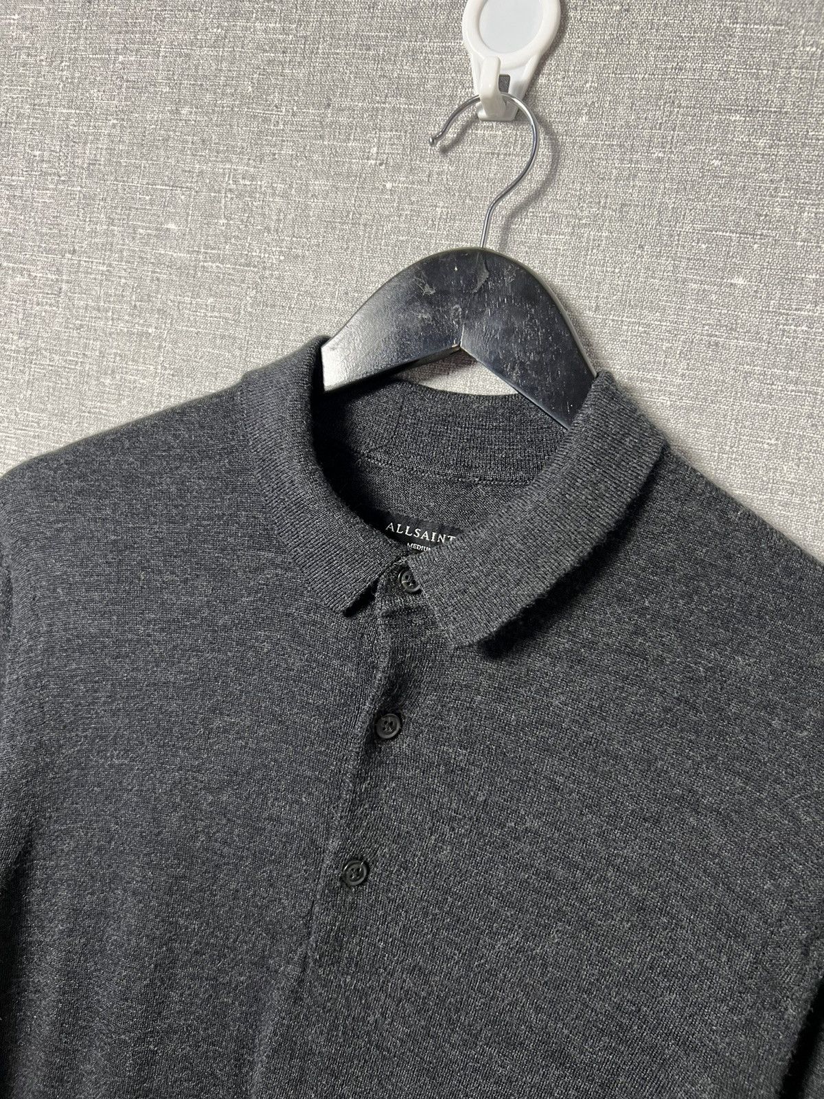 Allsaints Rare Allsaints Lang Merino Wool Polo Long Sleeve Size US M / EU 48-50 / 2 - 3 Thumbnail
