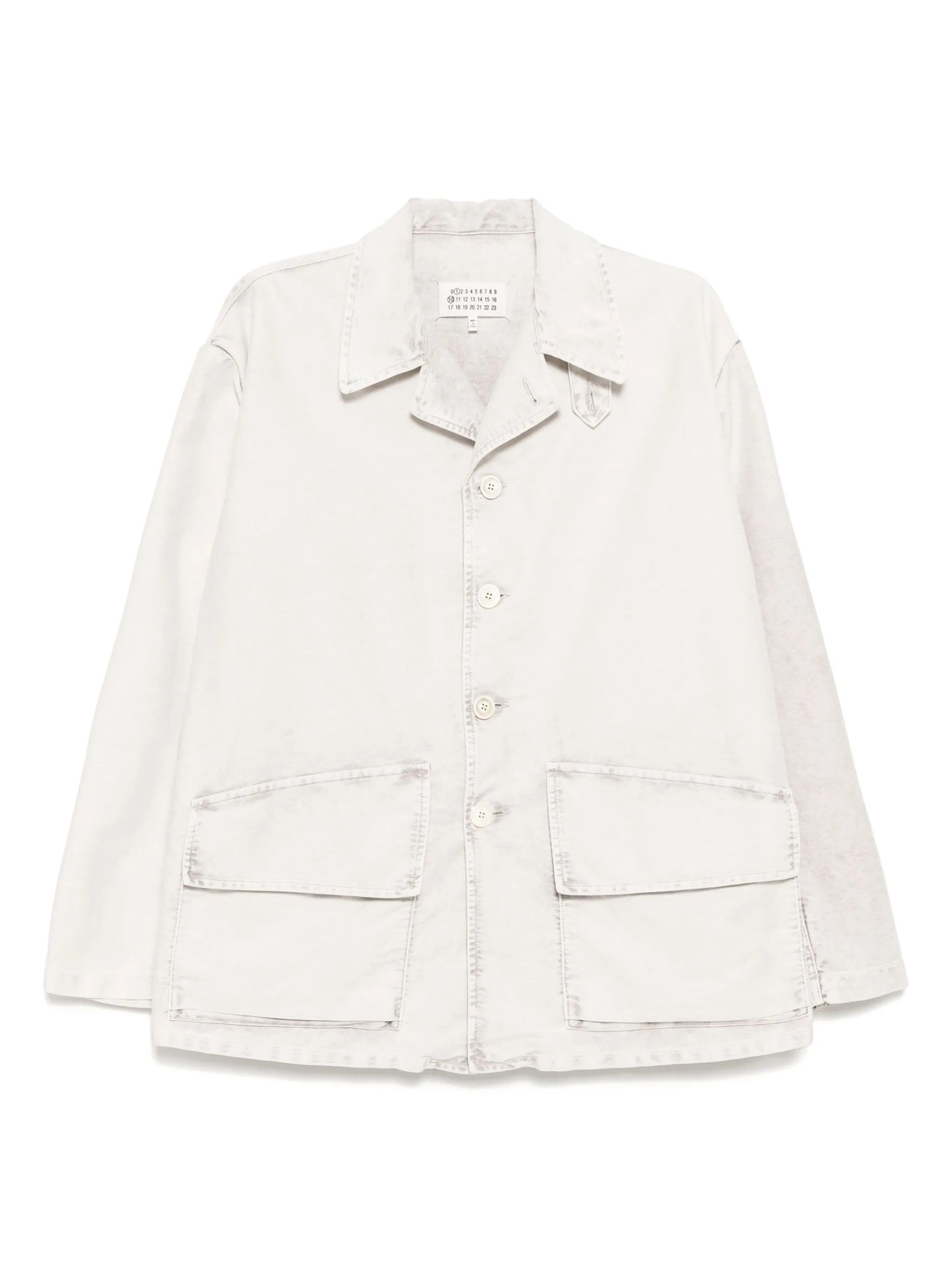 Maison Margiela o1w1db10226 Cotton Shirt Jacket in White Size US M / EU 48-50 / 2 - 1 Thumbnail