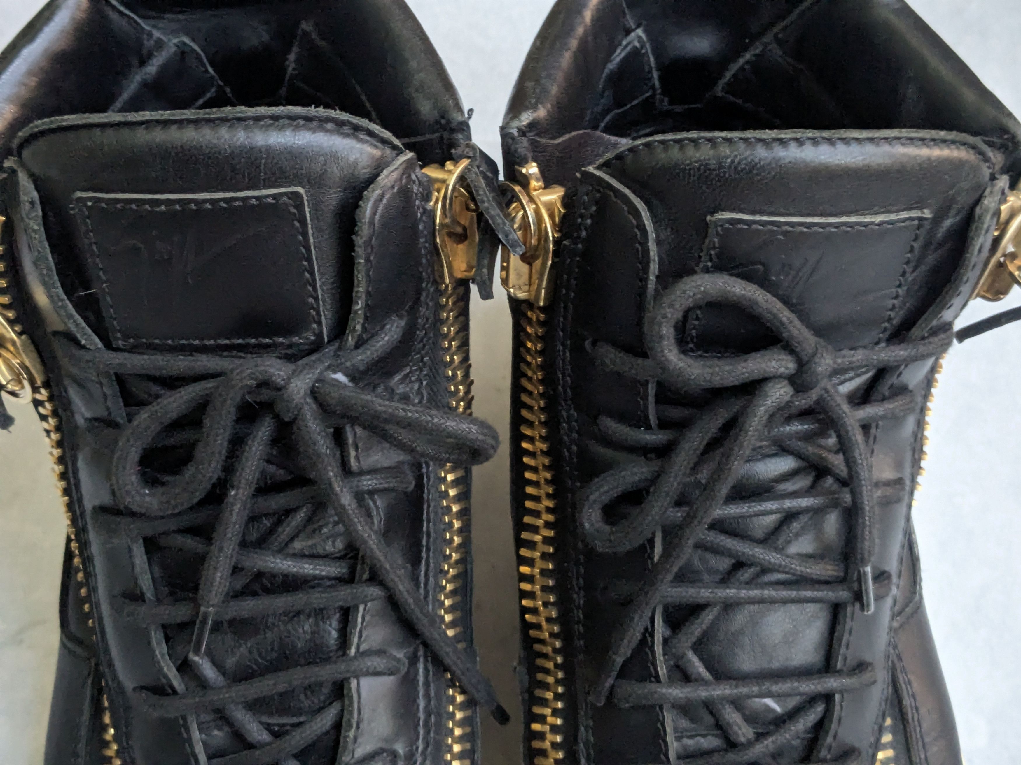 Giuseppe Zanotti Giuseppe Zanotti High Tops Black 10 43 High Top Leather Size US 10 / EU 43 - 2 Thumbnail