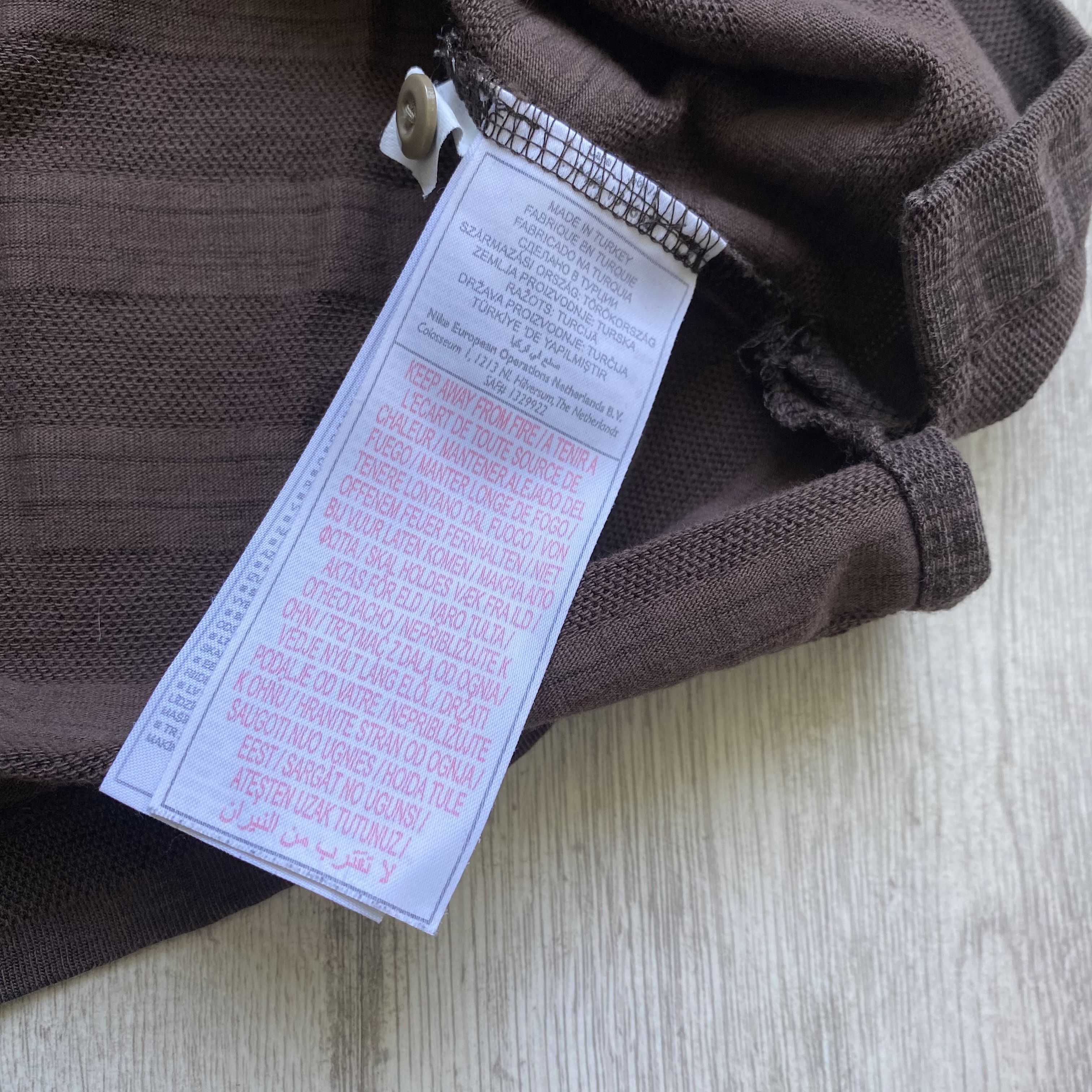 Nike 🤎 Vinage Nike Polo tee Brown 90s silver tags Swoosh Size US M / EU 48-50 / 2 - 7 Thumbnail