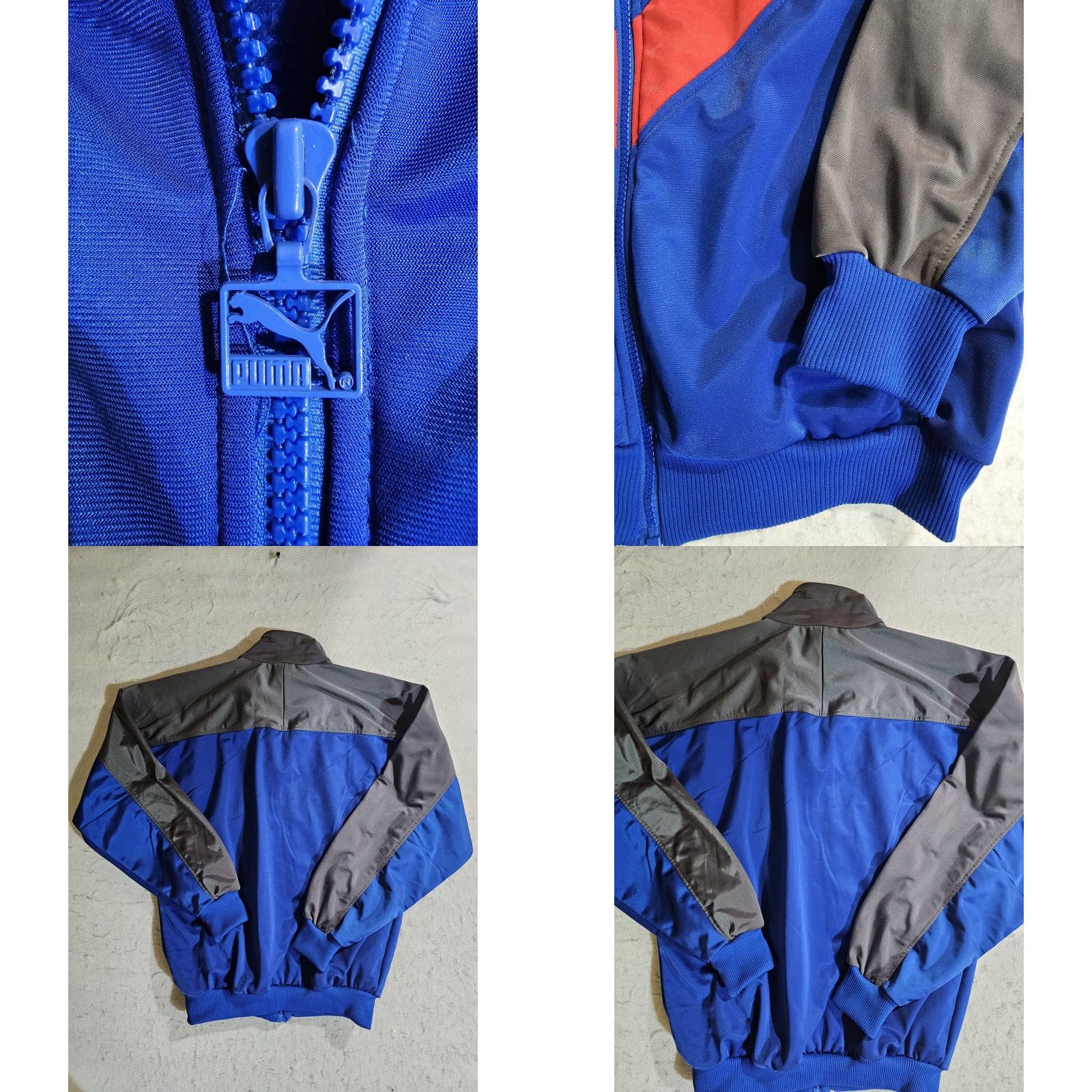 Puma VINTAGE PUMA Jacket Sports Track Style Full Zip Mens S Red White & Blue Geometric Logo Zipper Windbreaker 90s Theme Casual Size US S / EU 44-46 / 1 - 8 Thumbnail