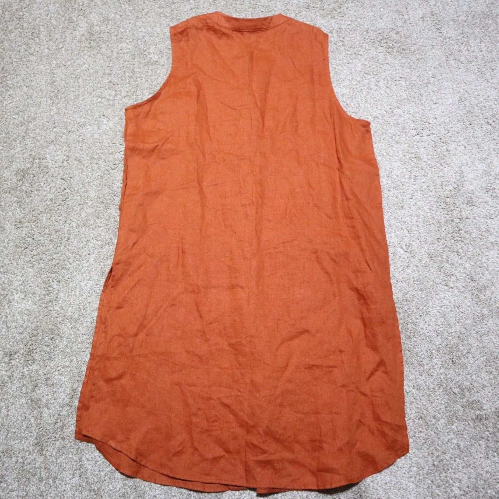 Nine West Nine West Shirt Women M Orange Button Up Sleeveless Beaded Casual Blouse 90s? No, 00s? Not applicable. Size M / US 6-8 / IT 42-44 - 8 Thumbnail