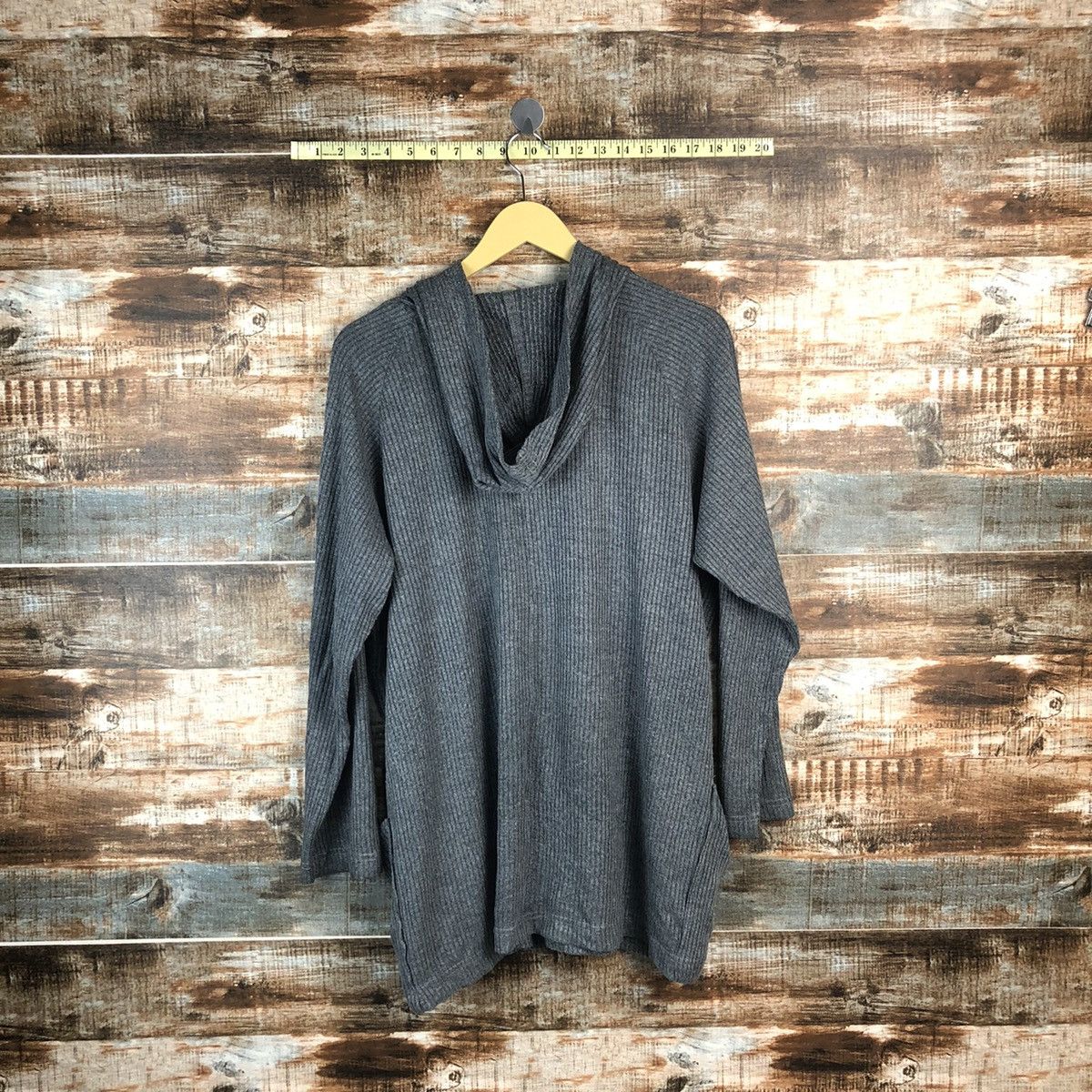 GU × Homespun Knitwear GU Grey Cardigan Hoodie Knitwear #A1861 Size M / US 6-8 / IT 42-44 - 11 Thumbnail