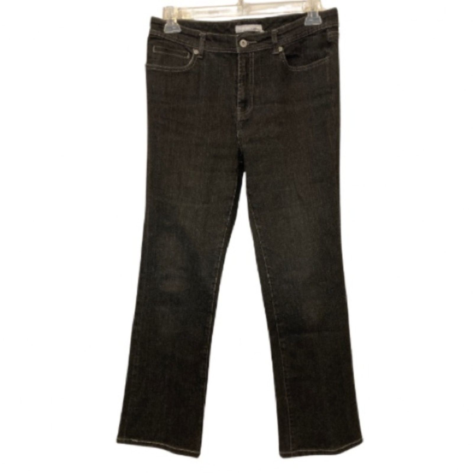 Chicos Chico’s Platinum Quartz Black Boot Cut Straight Denim Jeans Size 34" / US 12 / IT 48 - 1 Thumbnail