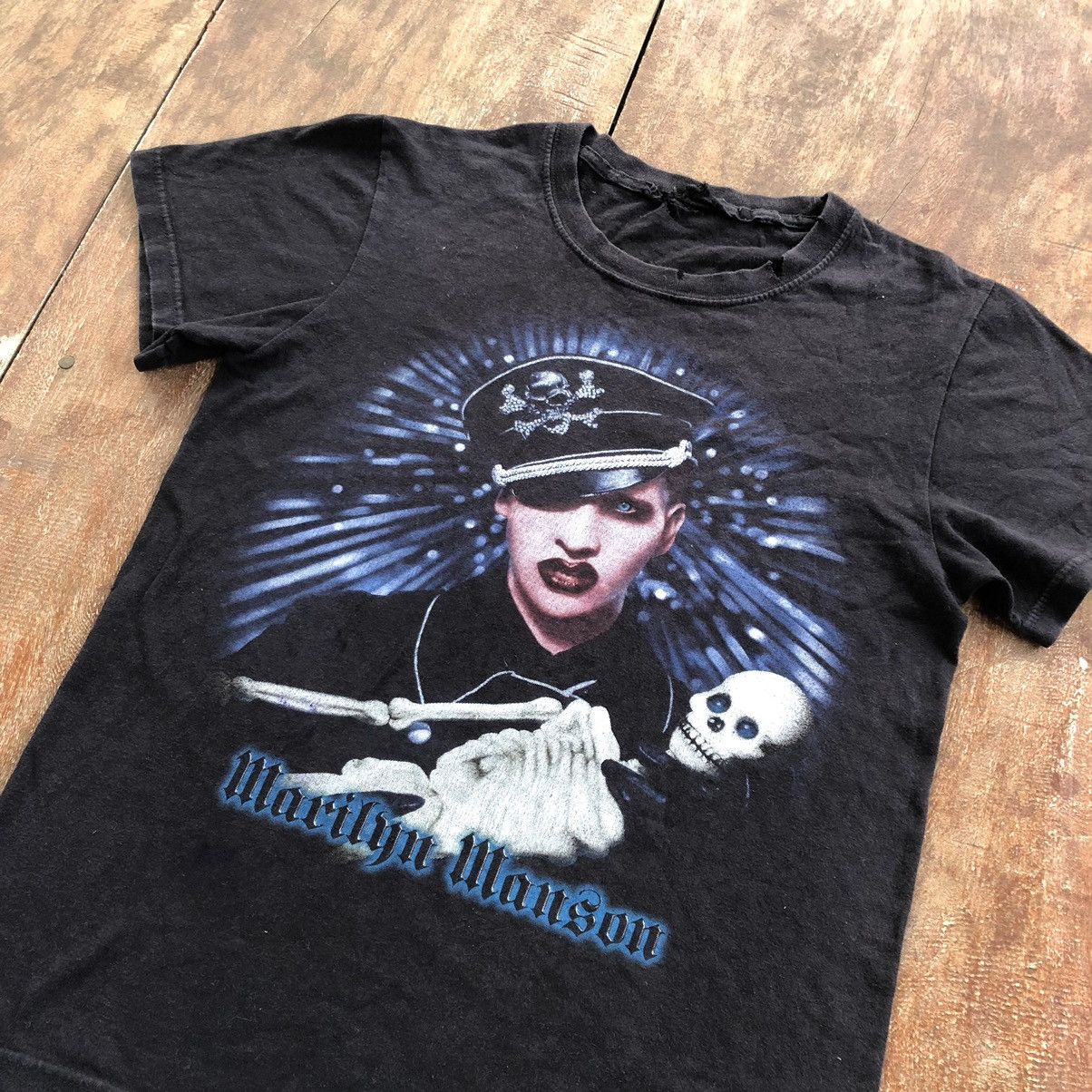 Band Tees Vintage Thrashed Faded Bootleg Marilyn Manson Rare T Shirt Size US S / EU 44-46 / 1 - 1 Thumbnail