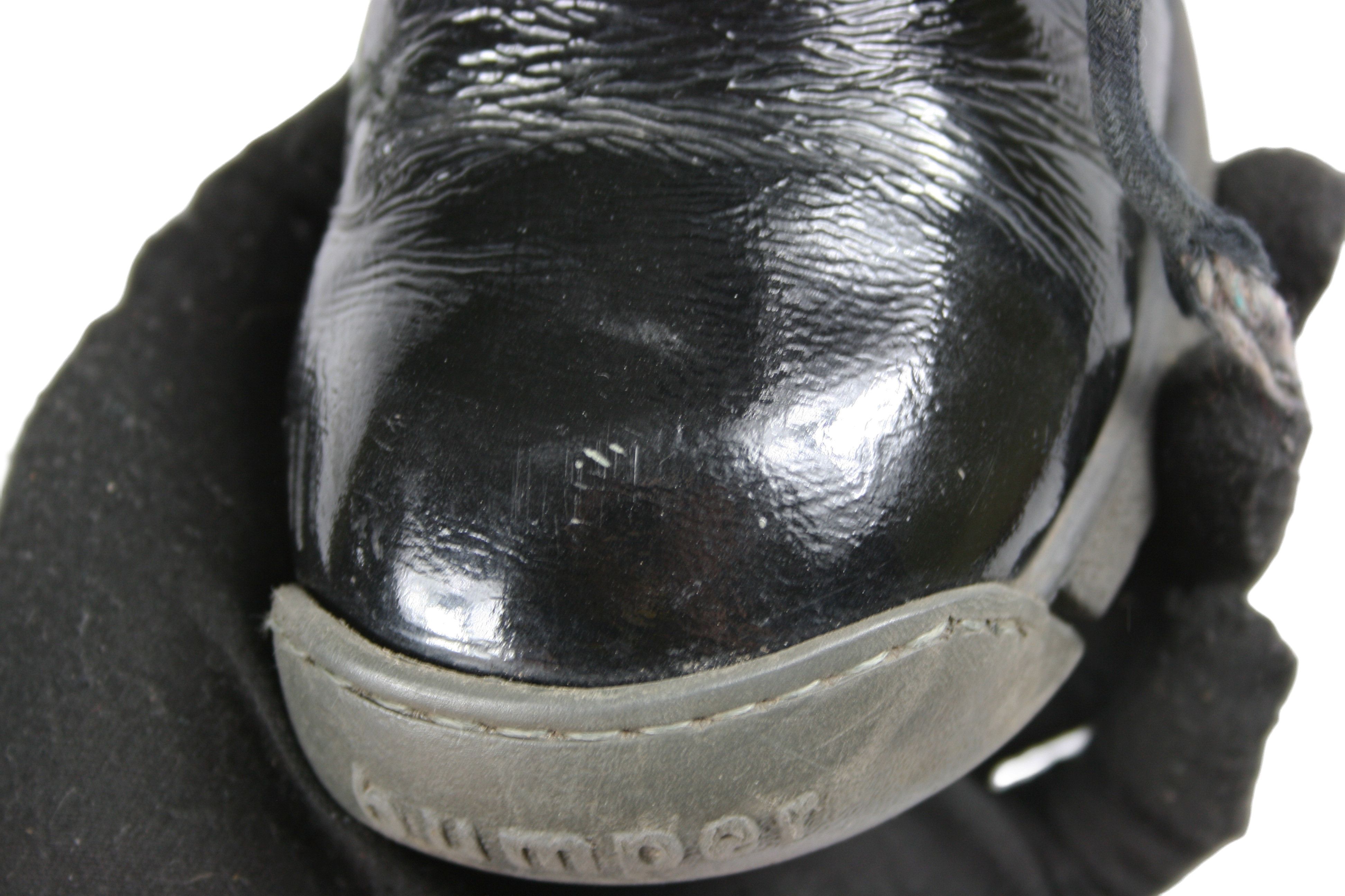 Japanese Brand 00S Bumper Y2K Patent Leather Mid Moto Boots Vintage Size US 6 / IT 36 - 8 Thumbnail