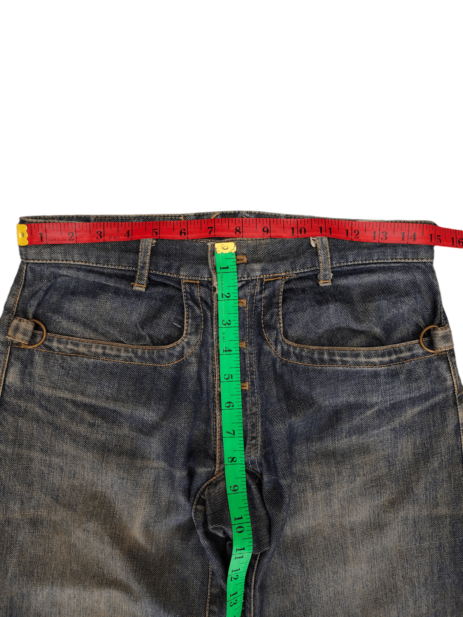 Beauty Beast Beauty Beast Buckle Back Distress Faded Denim Jeans Size US 30 / EU 46 - 5 Thumbnail