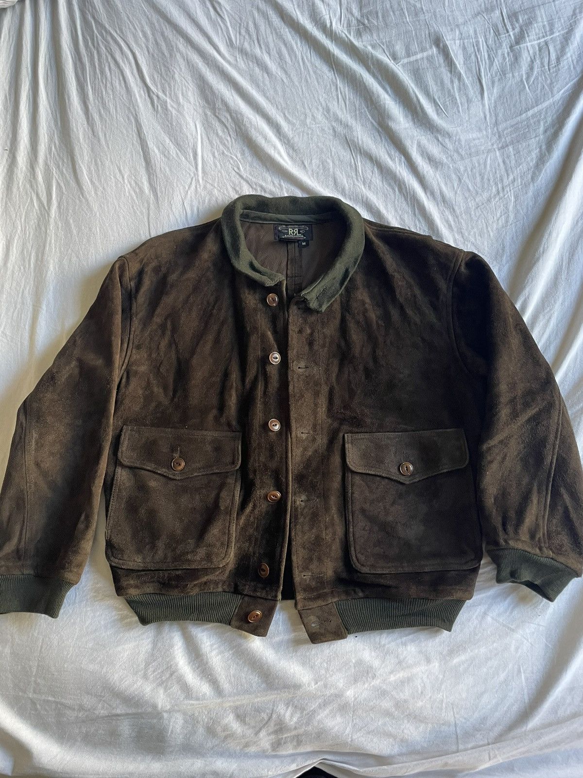 RRL Ralph Lauren RRL suede bomber 3 star tag Size US M / EU 48-50 / 2 - 5 Thumbnail