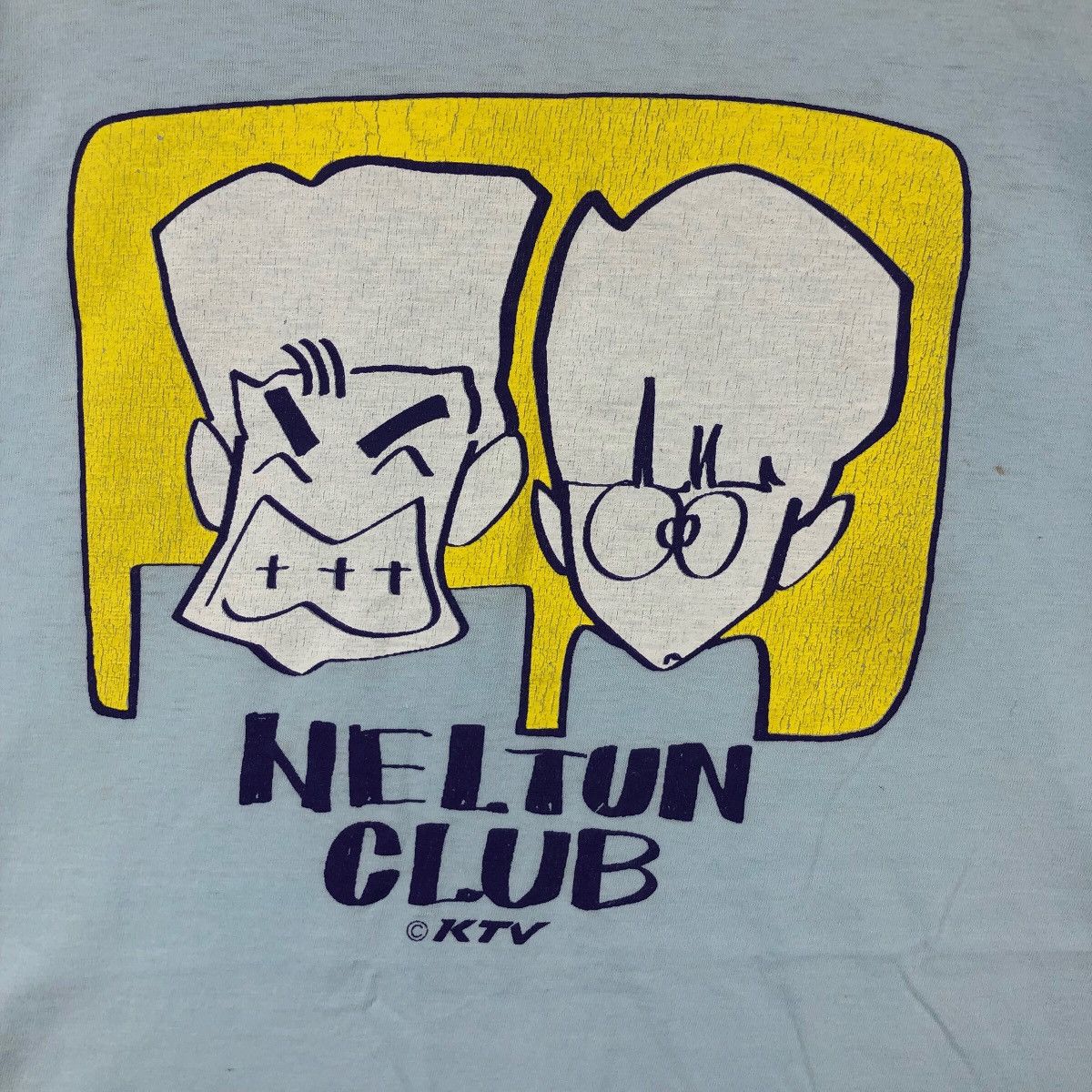Vintage Rare! Unused Tunnels 80s Neruton Red Whale Troupe T-shirt Size US L / EU 52-54 / 3 - 3 Thumbnail