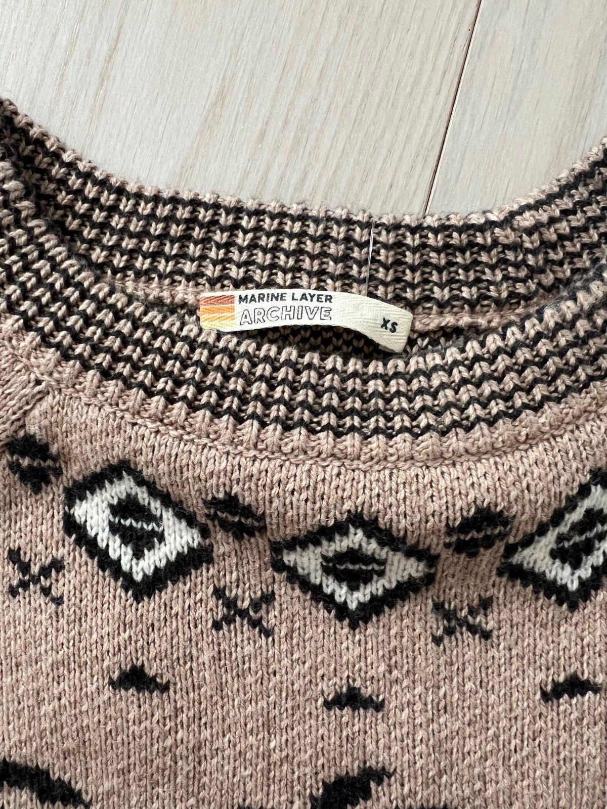 Marine Layer Marine Layer Archive Avalon Fair Isle Sweater Oatmeal Size XS / US 0-2 / IT 36-38 - 4 Thumbnail