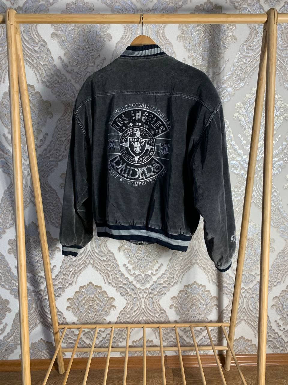 NFL × Vintage VERY RARE RAIDERS LOS ANGELES NFL BOMBER JACKET 90s Y2K HYPE Size US M / EU 48-50 / 2 - 1 Thumbnail