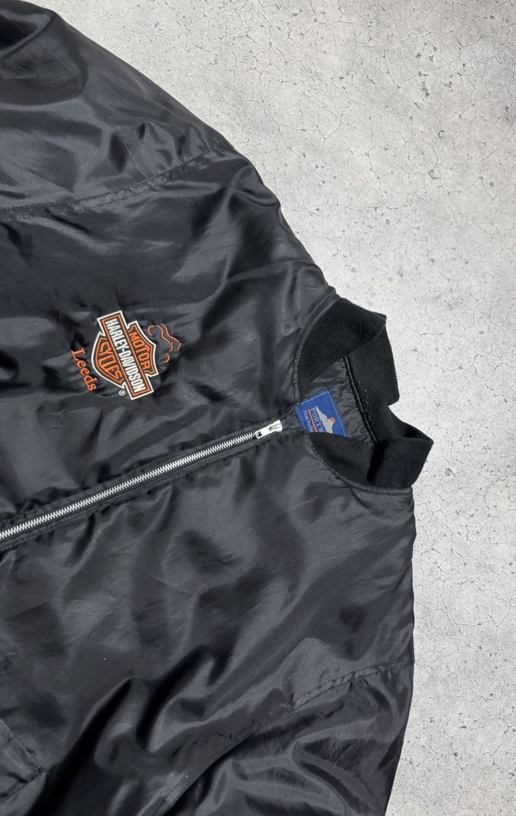 Harley Davidson Harley Motor Davidson Big Logo Black Bomber Jacket Size XL Size US XL / EU 56 / 4 - 5 Thumbnail