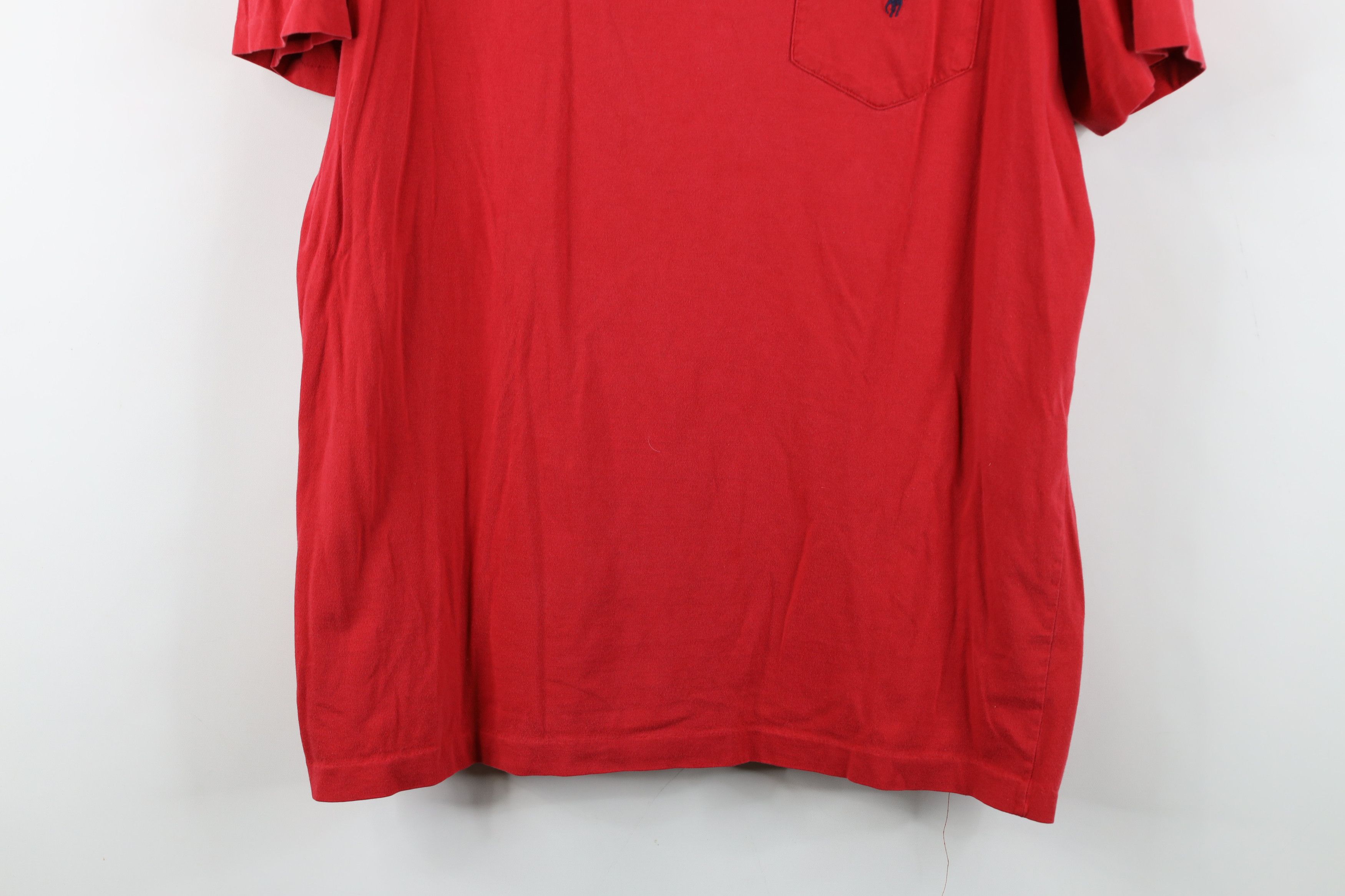 Ralph Lauren Vintage 90s Ralph Lauren Pocket T-Shirt Red Cotton USA Size US M / EU 48-50 / 2 - 3 Thumbnail