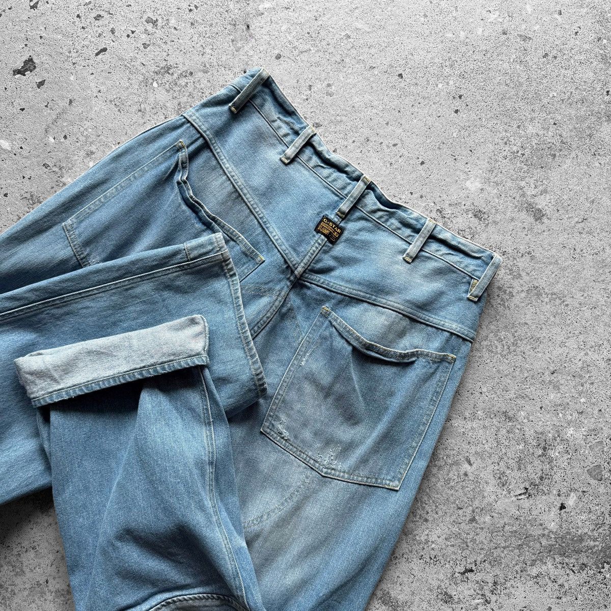 G-Star G-Star Raw Mens Blue 5620 3D Loose Fit Elwood Denim Jeans Size US 32 / EU 48 - 4 Thumbnail