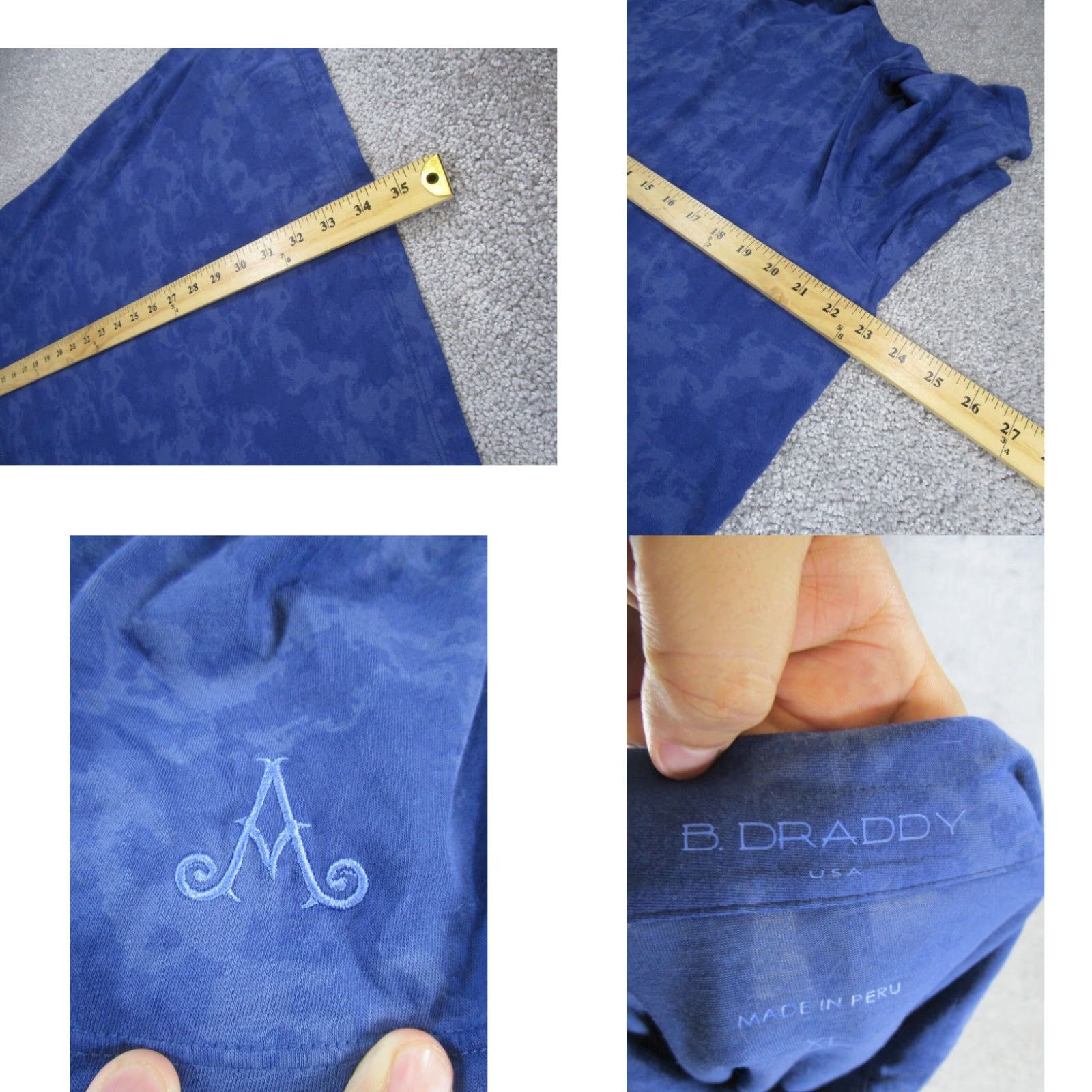 Vintage Mens Golf Polo Shirt Xl Extra Large Blue Cotton B Braddy Size US XL / EU 56 / 4 - 4 Thumbnail