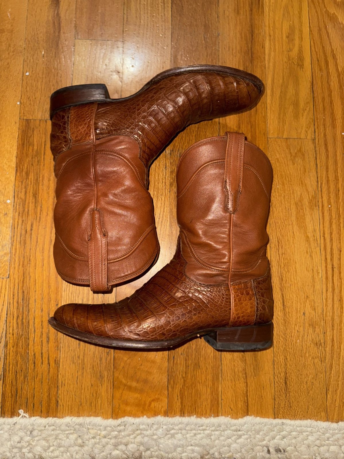Tecovas Tecovas Roper Caiman Leather Boots Size US 11 / EU 44 - 1 Thumbnail
