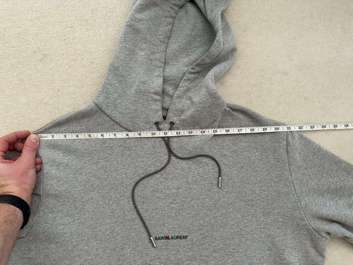 Saint Laurent Paris $990 Saint Laurent Rive Gauche logo hoodie rare XXL grey Size US XXL / EU 58 / 5 - 6 Thumbnail