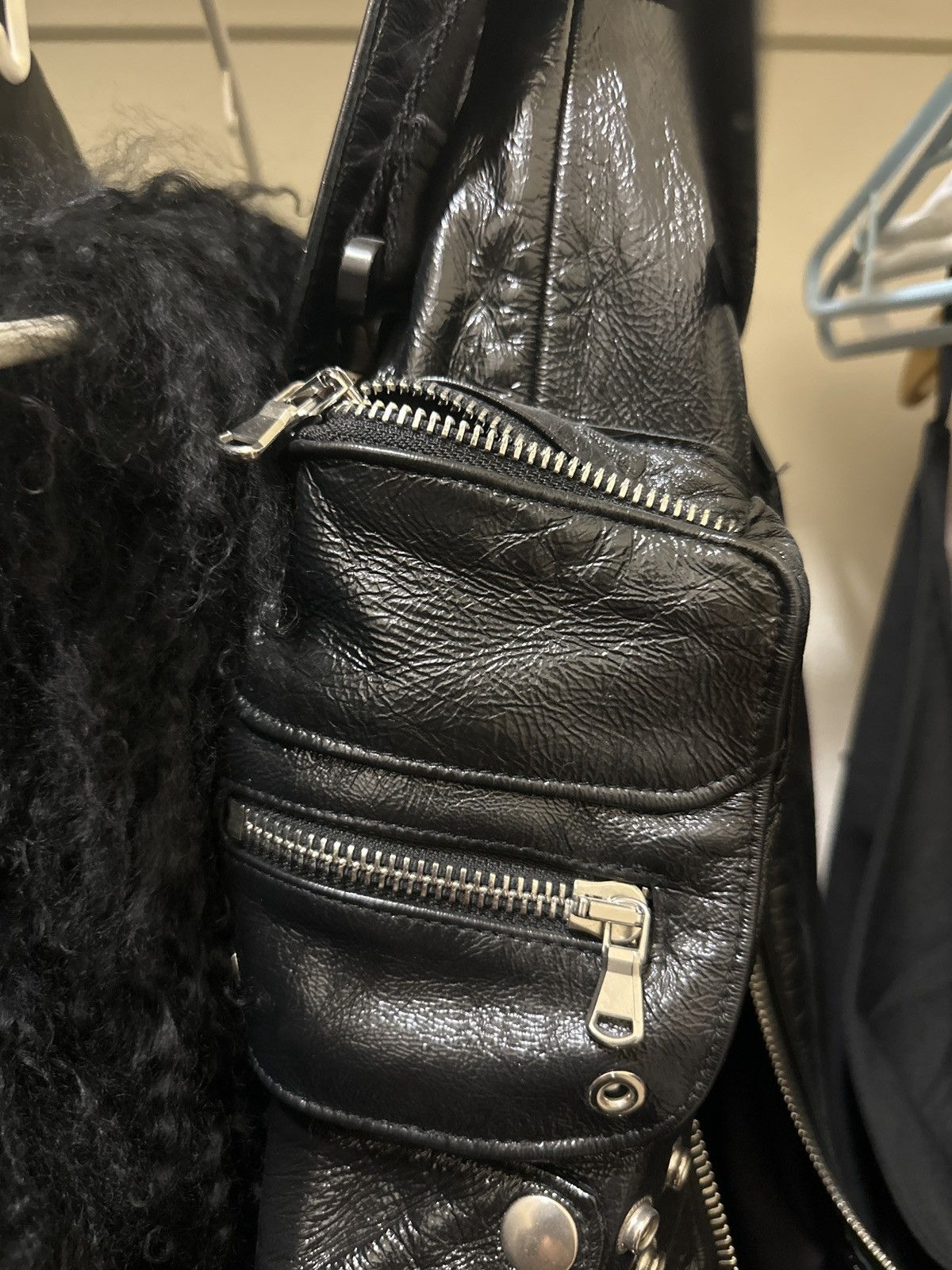 No Faith Studios MULTIPOCKET BAG CRACKED SHINY LEATHER 005 Size ONE SIZE - 8 Thumbnail