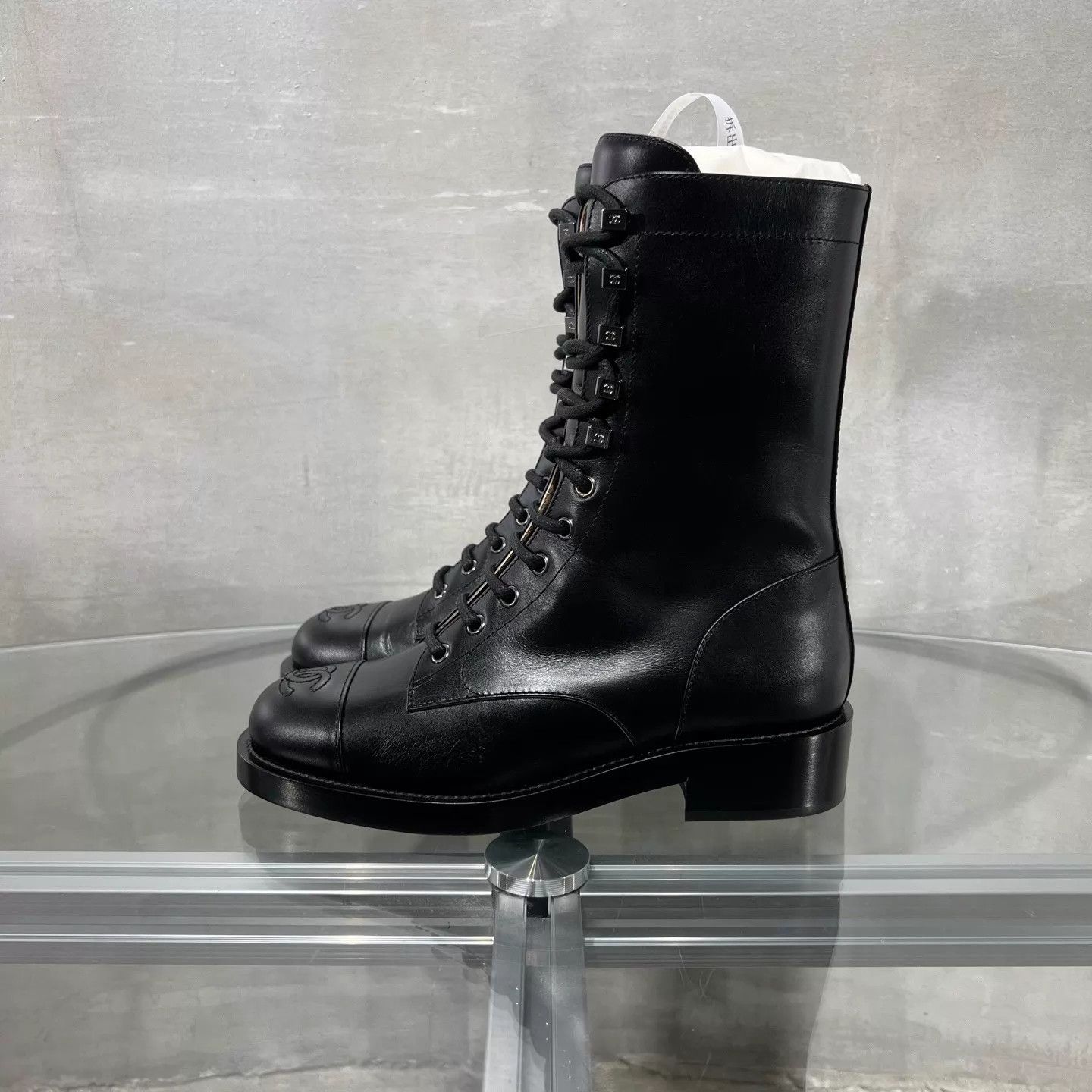 Chanel Chanel Women's Black Martin Boots 37 Size US 6.5 / IT 36.5 - 3 Thumbnail
