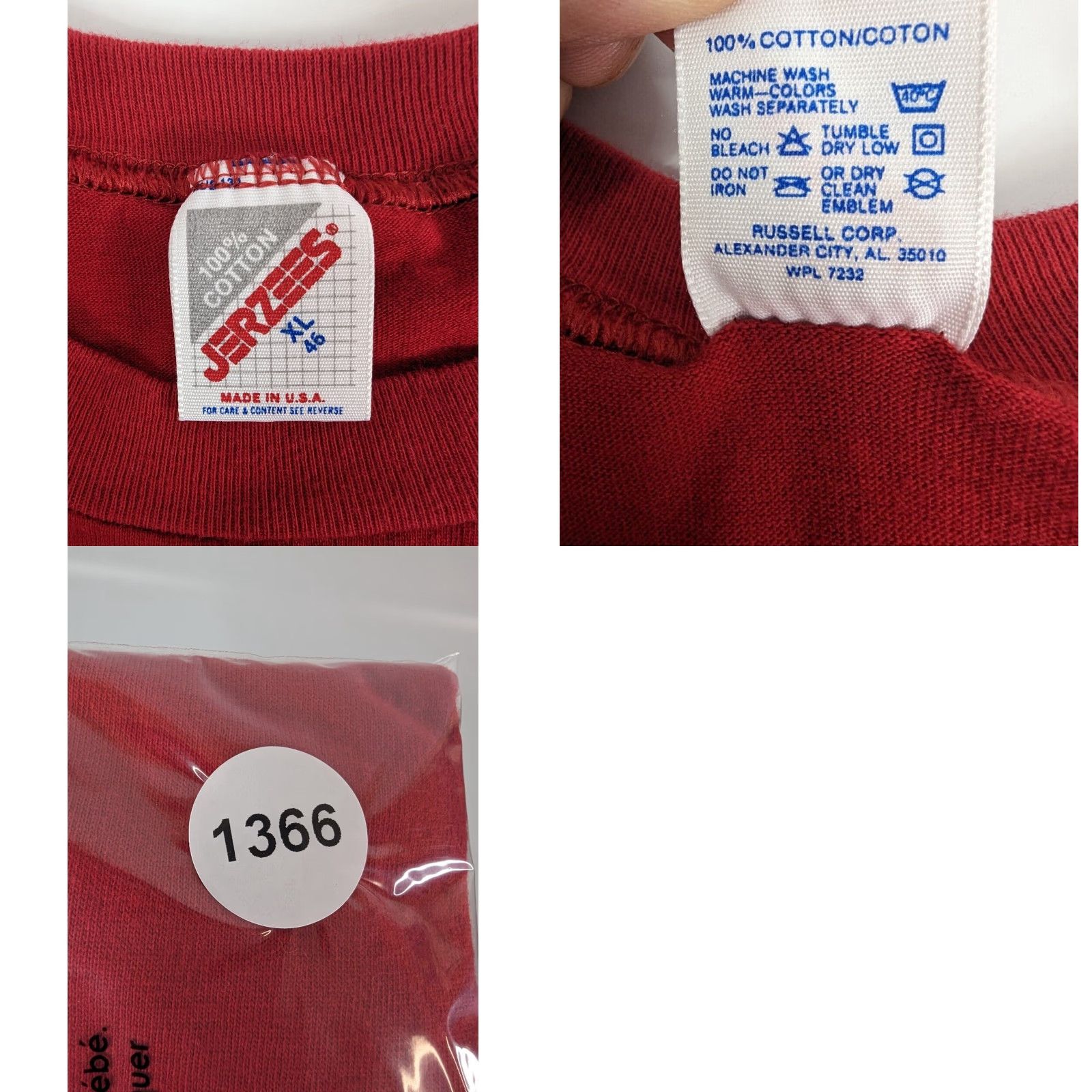 Jerzees VINTAGE 90s Red JERZEES T-Shirt Men XL USA Made Crew Neck Graphic Tee Rodeo California Size US XL / EU 56 / 4 - 8 Thumbnail