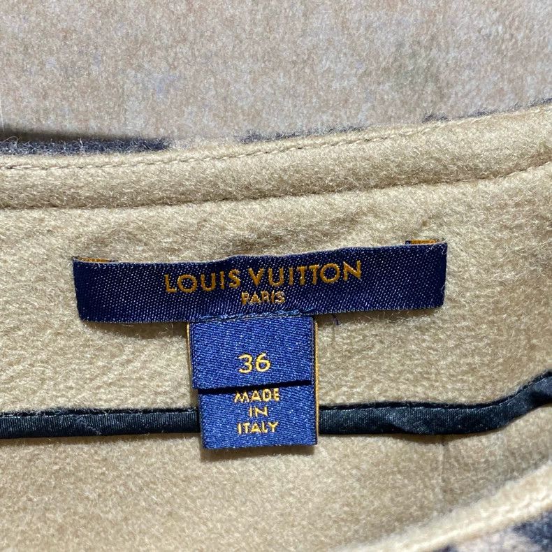 Louis Vuitton Louis Vuitton Black and grey tricolour printed woolen skir Size 35" - 3 Thumbnail