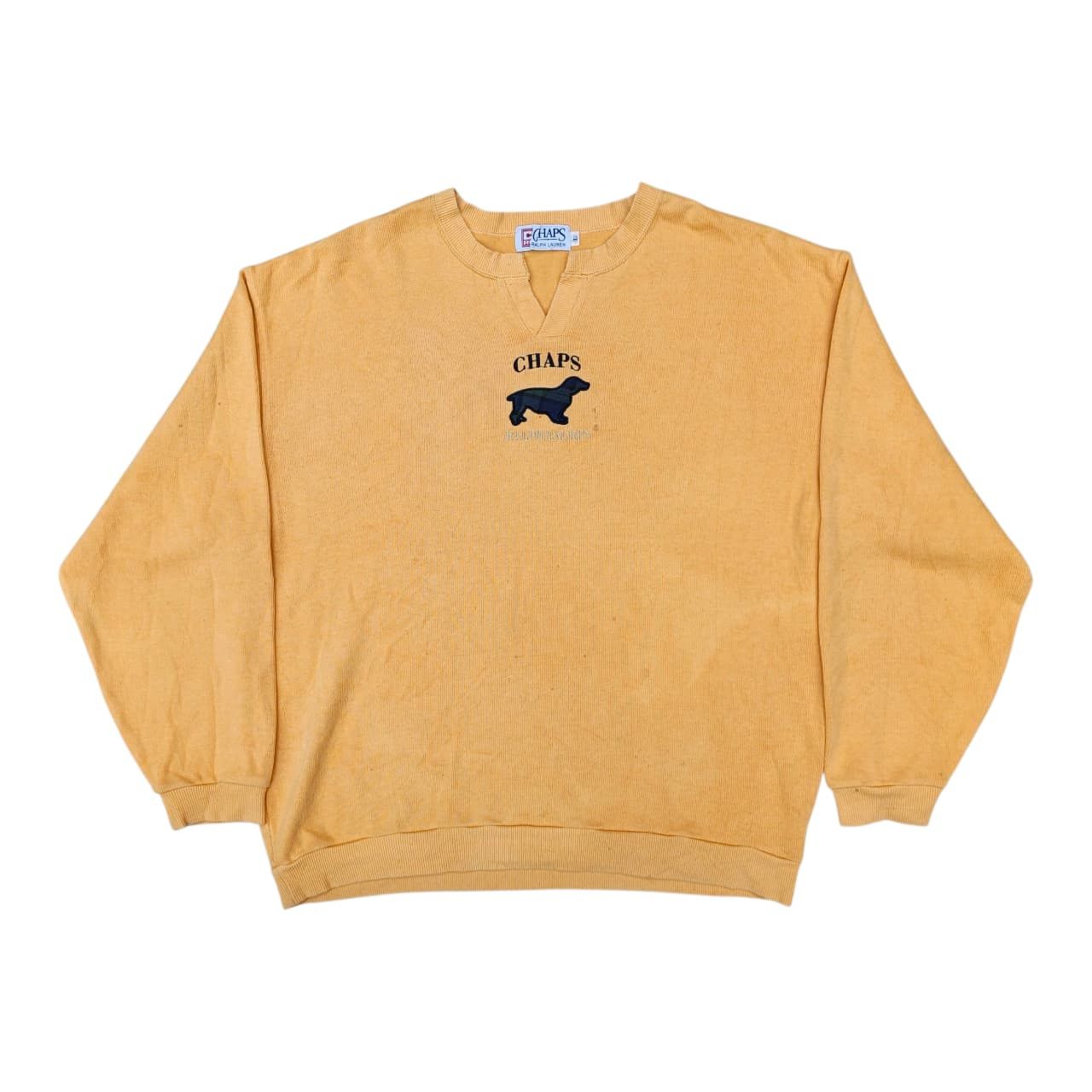 Chaps 90's Rare Chaps Ralph Lauren spellout logo Pullover Size US L / EU 52-54 / 3 - 1 Thumbnail