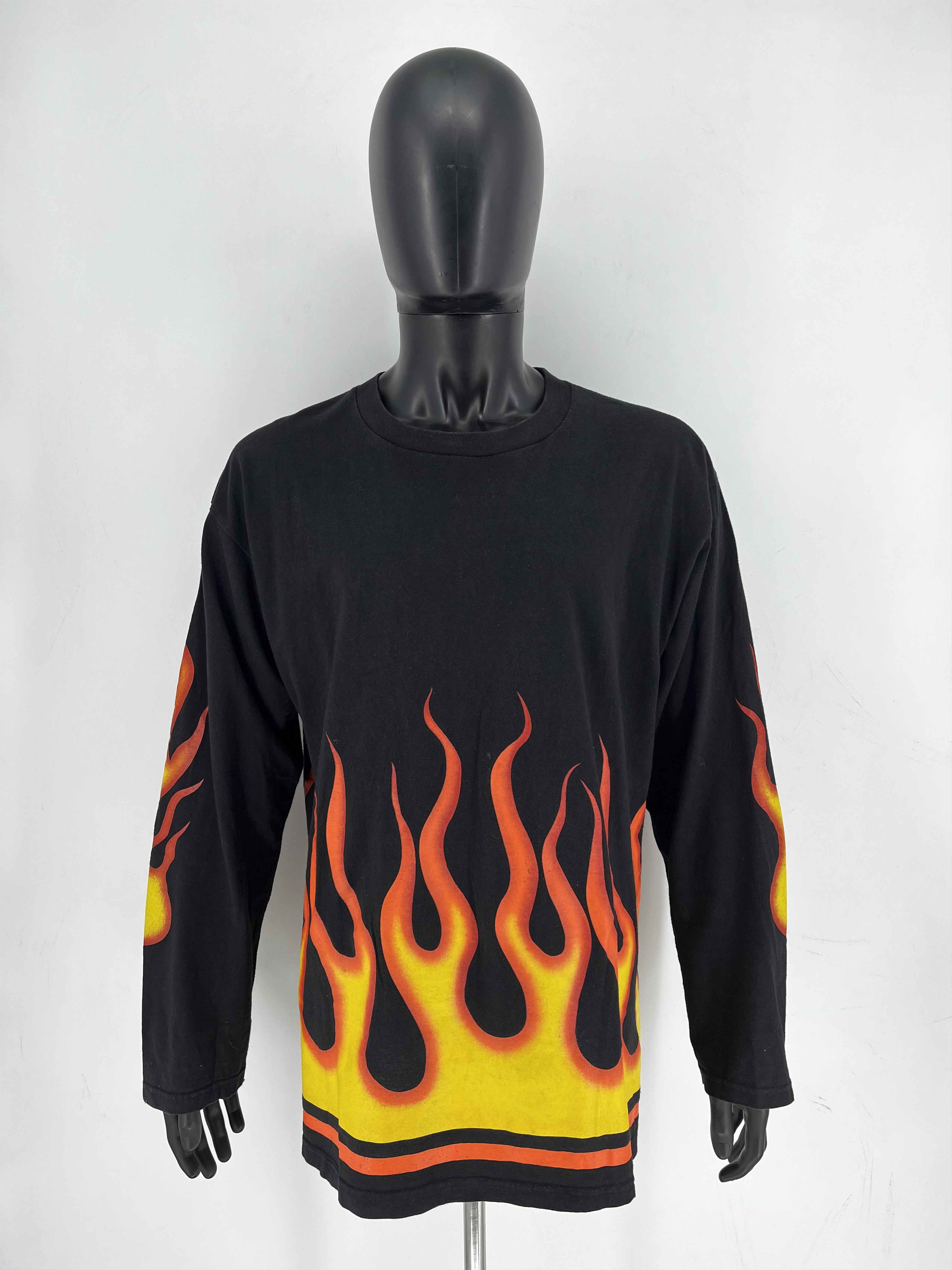 Band Tees Vintage Y2K Flame All Over Print Longsleeve Tee Size US L / EU 52-54 / 3 - 2 Thumbnail