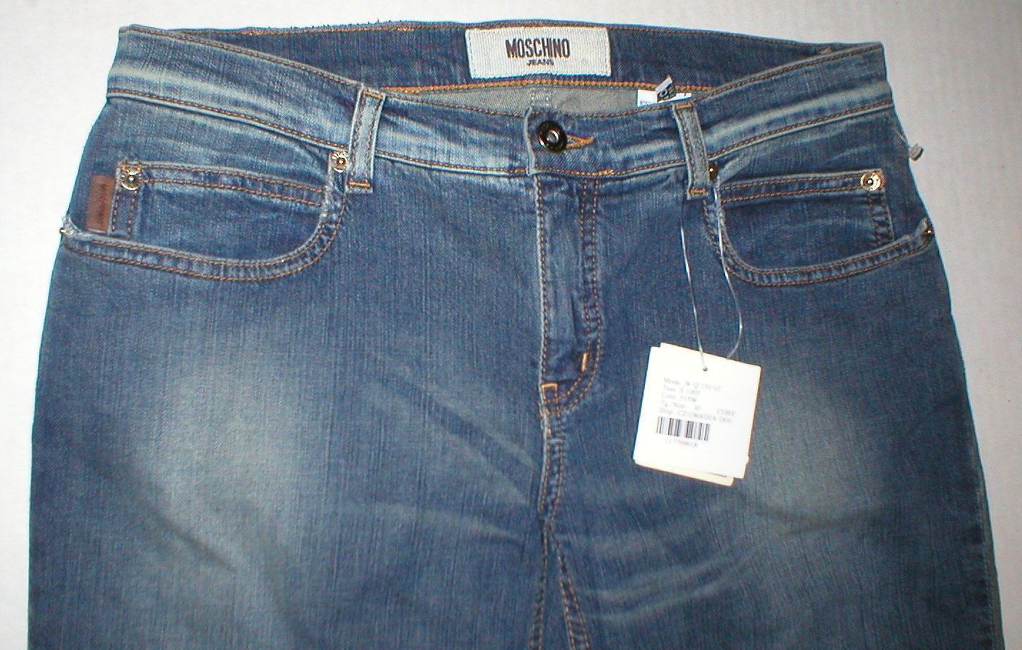 Moschino New Womens 30 Designer Moschino Blue Jeans Distressed Tall Size 30" / US 8 / IT 44 - 4 Thumbnail