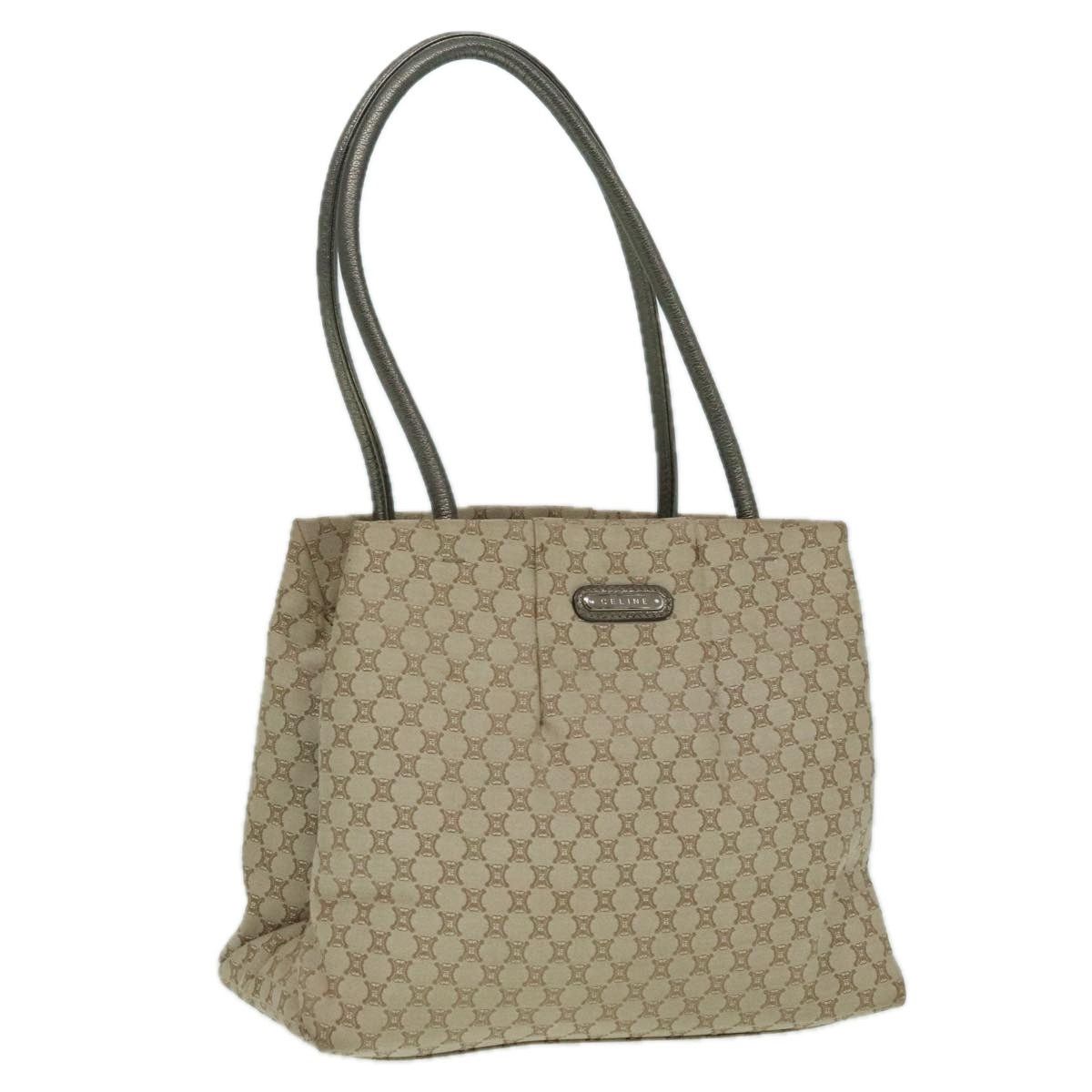 Celine CELINE Macadam Canvas Shoulder Bag Beige Gold Size ONE SIZE - 1 Thumbnail
