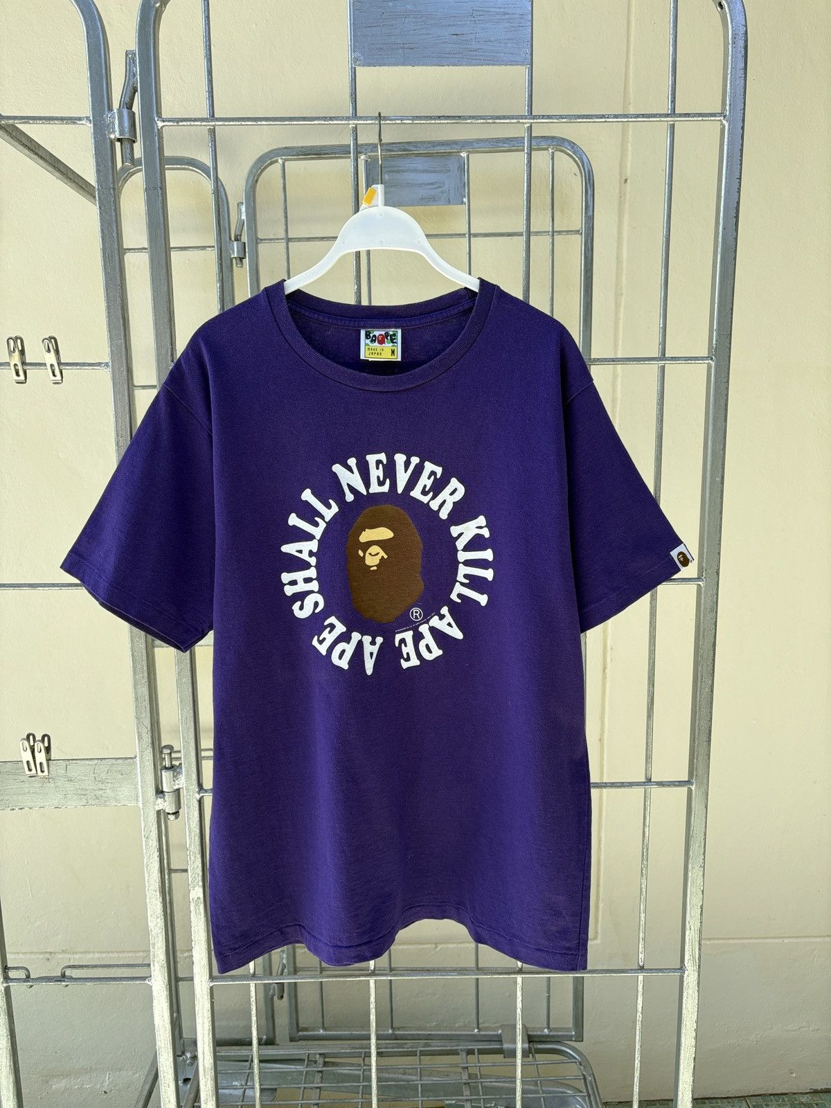 Bape BAPE A Bathing Ape Ape Shall Never Kill Ape purple tee Size US M / EU 48-50 / 2 - 1 Thumbnail