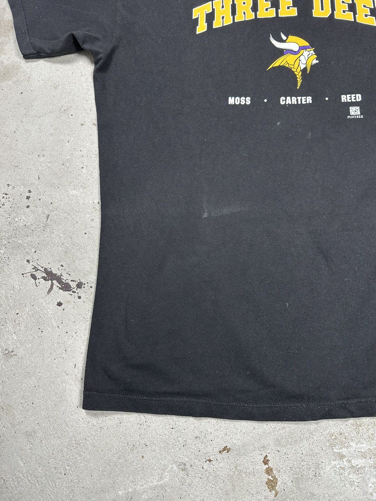 Logo 7 × NFL × Vintage Vintage Y2K Logo 7 Minnesota Viking Three Deep Black Tee Size US XL / EU 56 / 4 - 3 Thumbnail