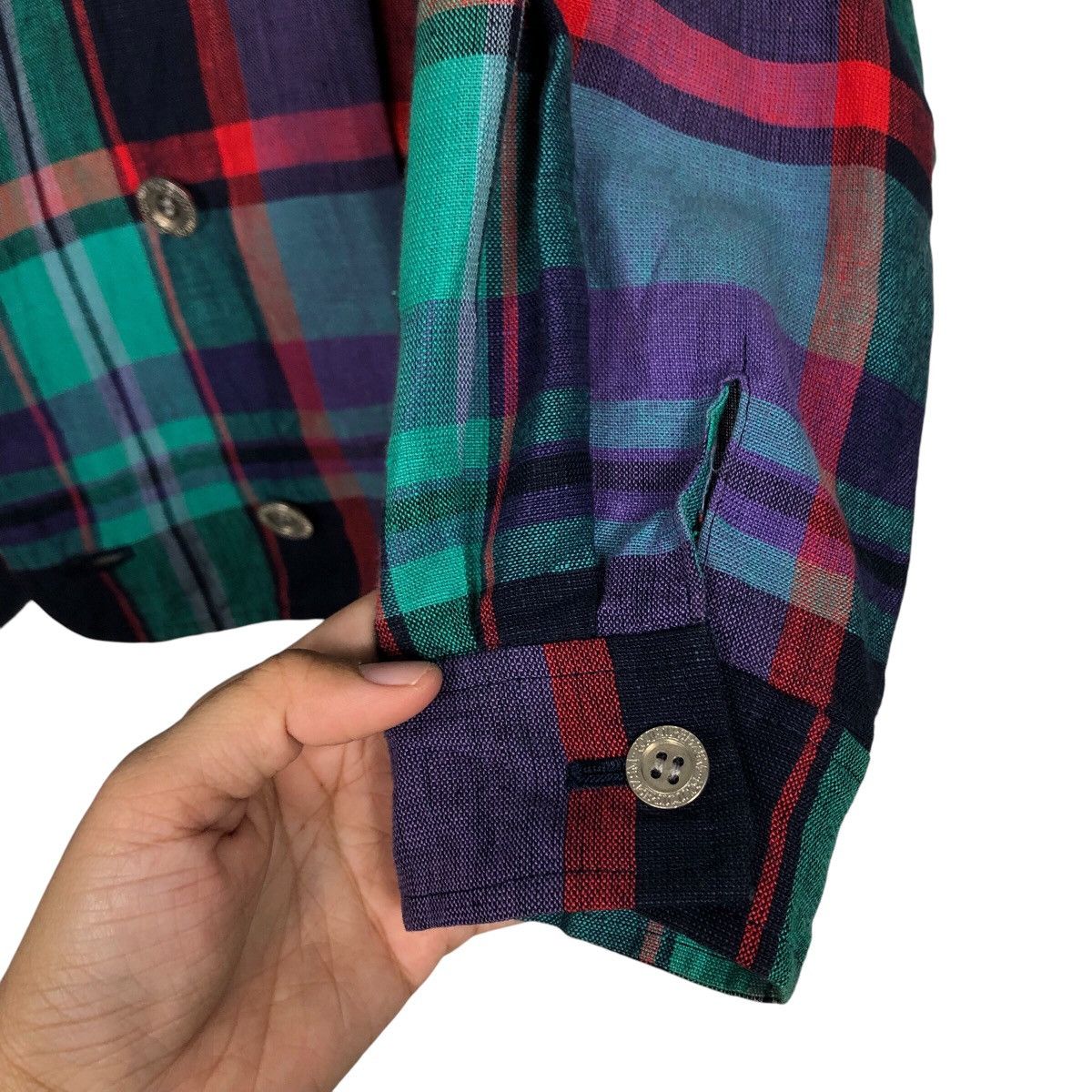 Japanese Brand 📌Vintage Bomber Jacket Chalet Blanc Tartan Issey Miyake Size US S / EU 44-46 / 1 - 16 Thumbnail